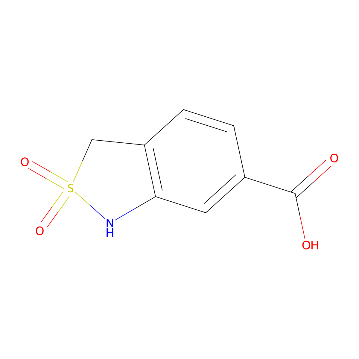 2,2-Dioxo-1,3-dihydro-2lambda6,1-benzothiazole-6-carboxylic acid molecular structure, CAS 1244948-84-2
