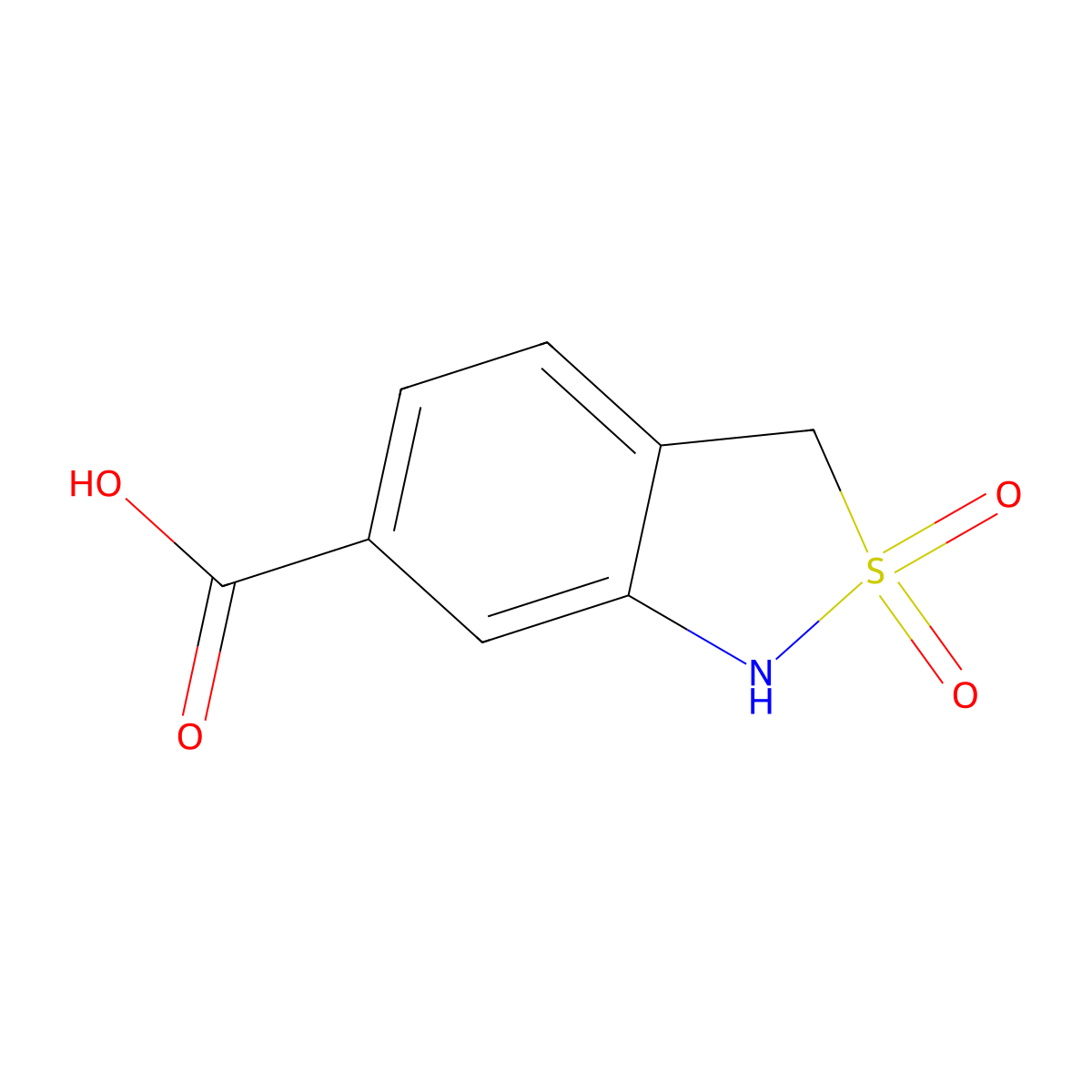 2,2-Dioxo-1,3-dihydro-2lambda6,1-benzothiazole-6-carboxylic acid molecular structure, CAS 1244948-84-2