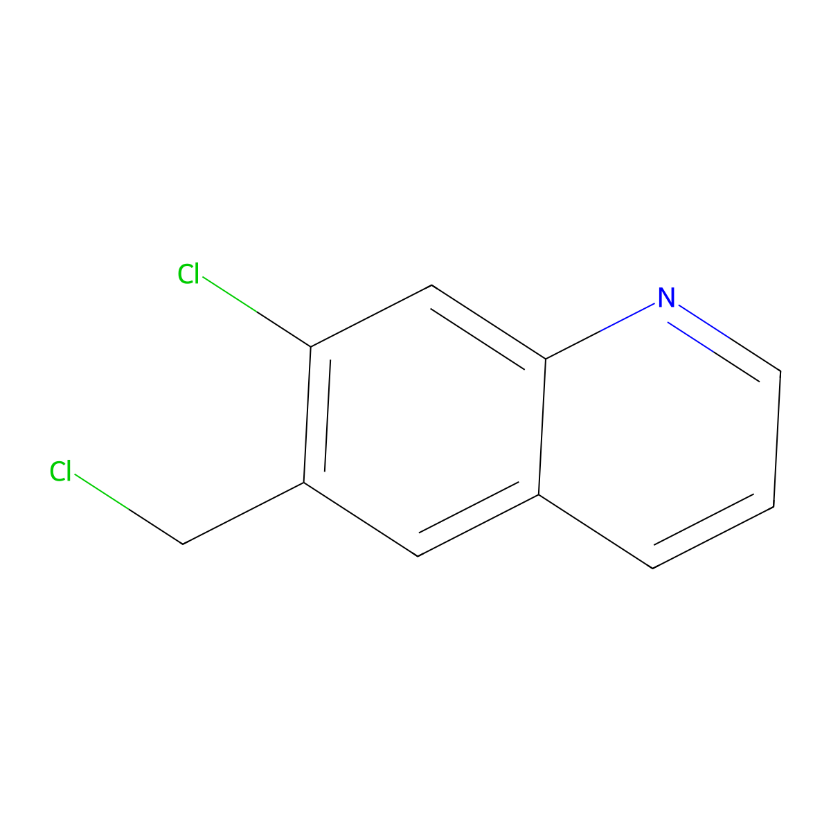 7-Chloro-6-(chloromethyl)quinoline molecular structure, CAS 1244948-88-6