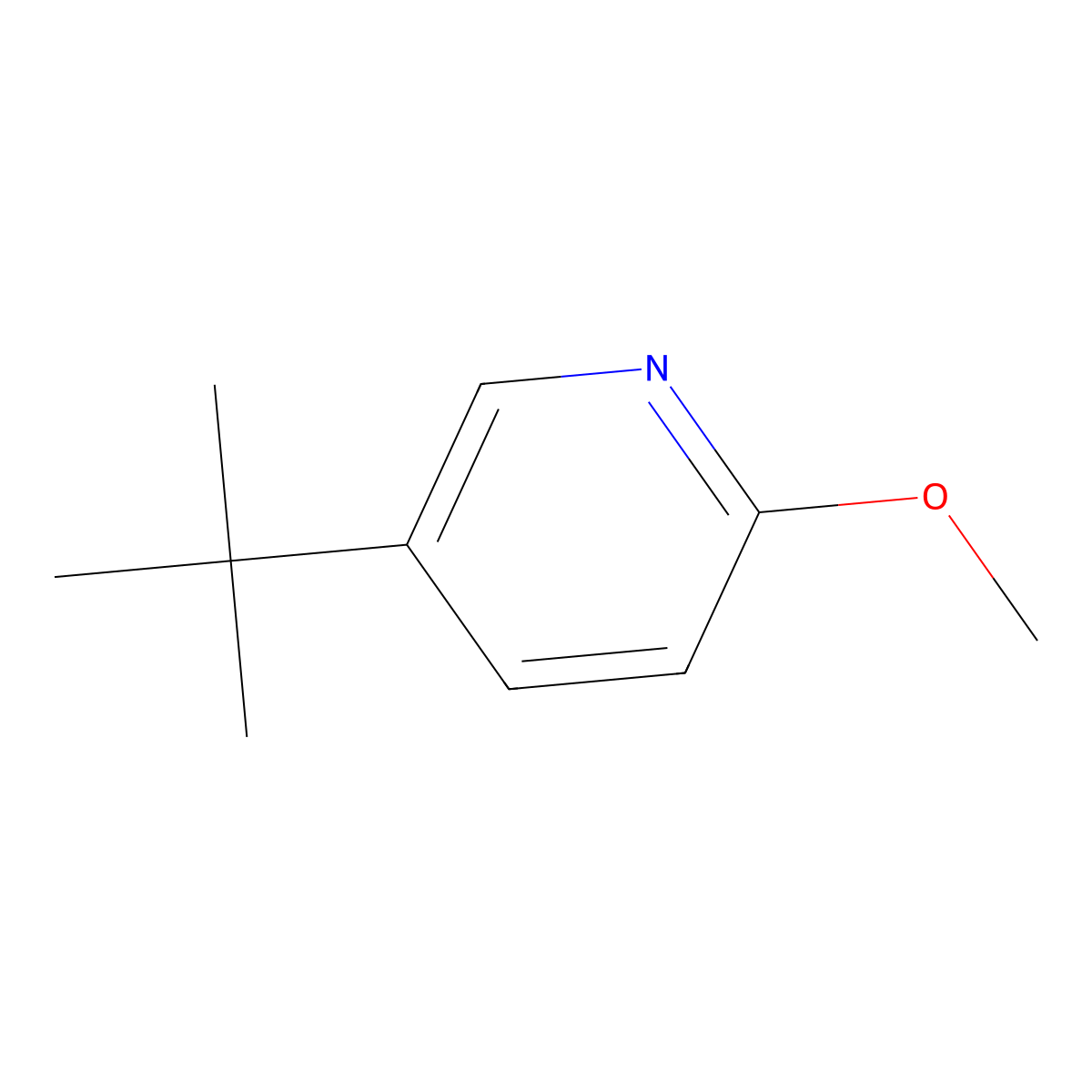 5-(tert-Butyl)-2-methoxypyridine molecular structure, CAS 1244949-03-8