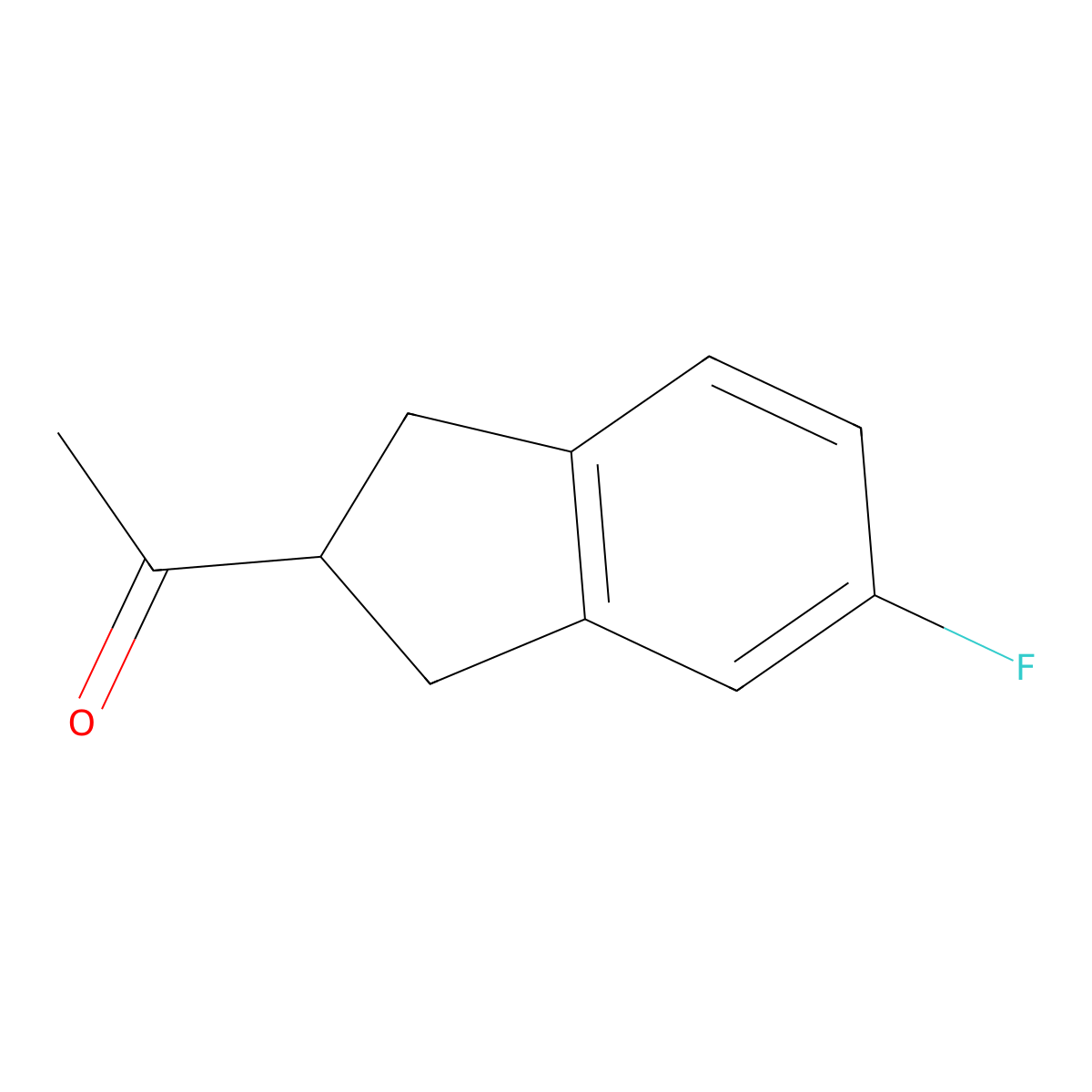 1-(5-fluoro-2,3-dihydro-1H-inden-2-yl)ethanone molecular structure, CAS 1244949-19-6