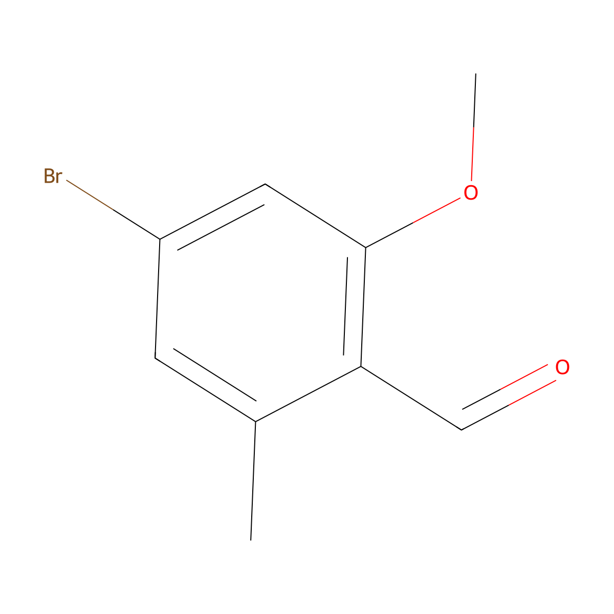 4-Bromo-2-methoxy-6-methylbenzaldehyde molecular structure, CAS 1244949-43-6