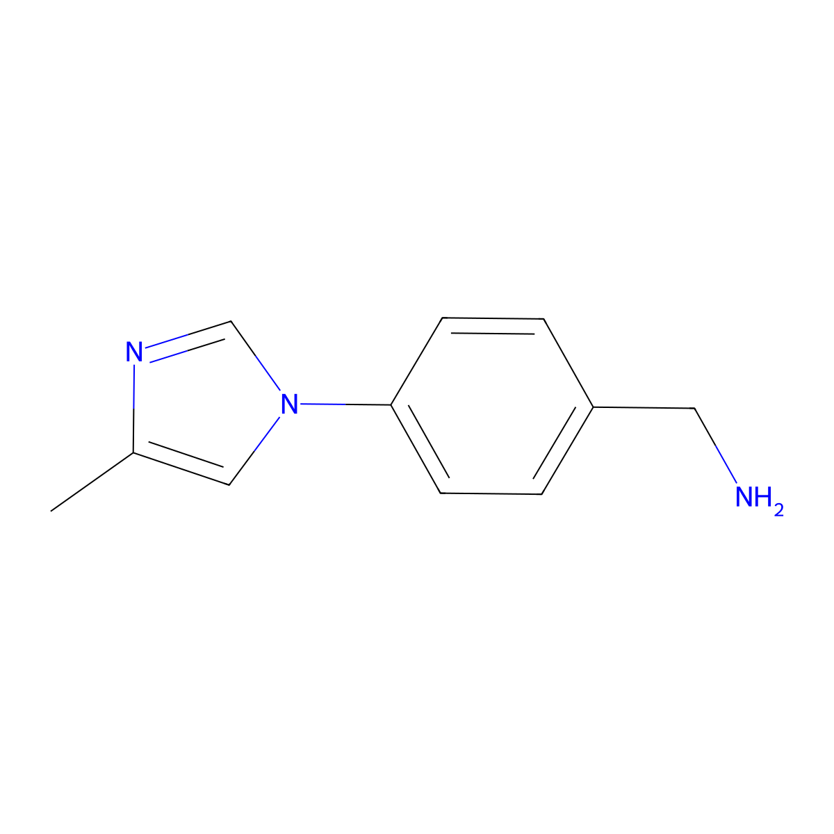 [4-(4-methyl-1H-imidazol-1-yl)phenyl]methanamine molecular structure, CAS 1244949-44-7