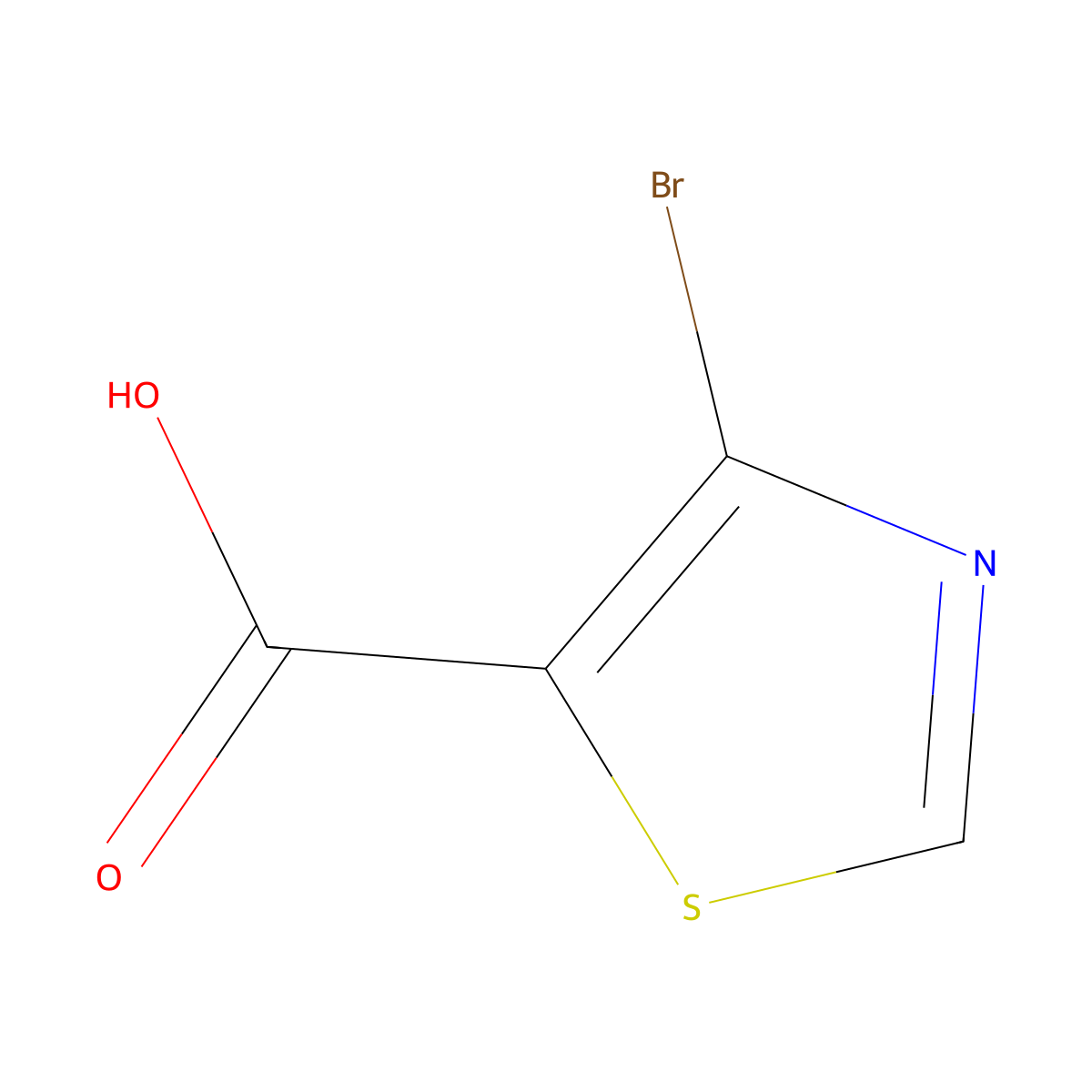 4-Bromothiazole-5-carboxylic acid molecular structure, CAS 1244949-48-1