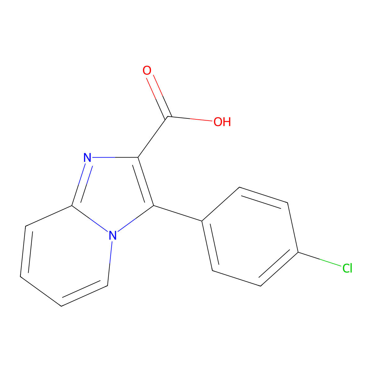 3-(4-Chlorophenyl)imidazo[1,2-a]pyridine-2-carboxylic acid molecular structure, CAS 1244949-49-2