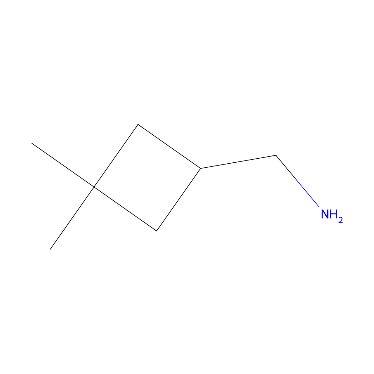 (3,3-Dimethylcyclobutyl)methanamine molecular structure, CAS 1244949-67-4