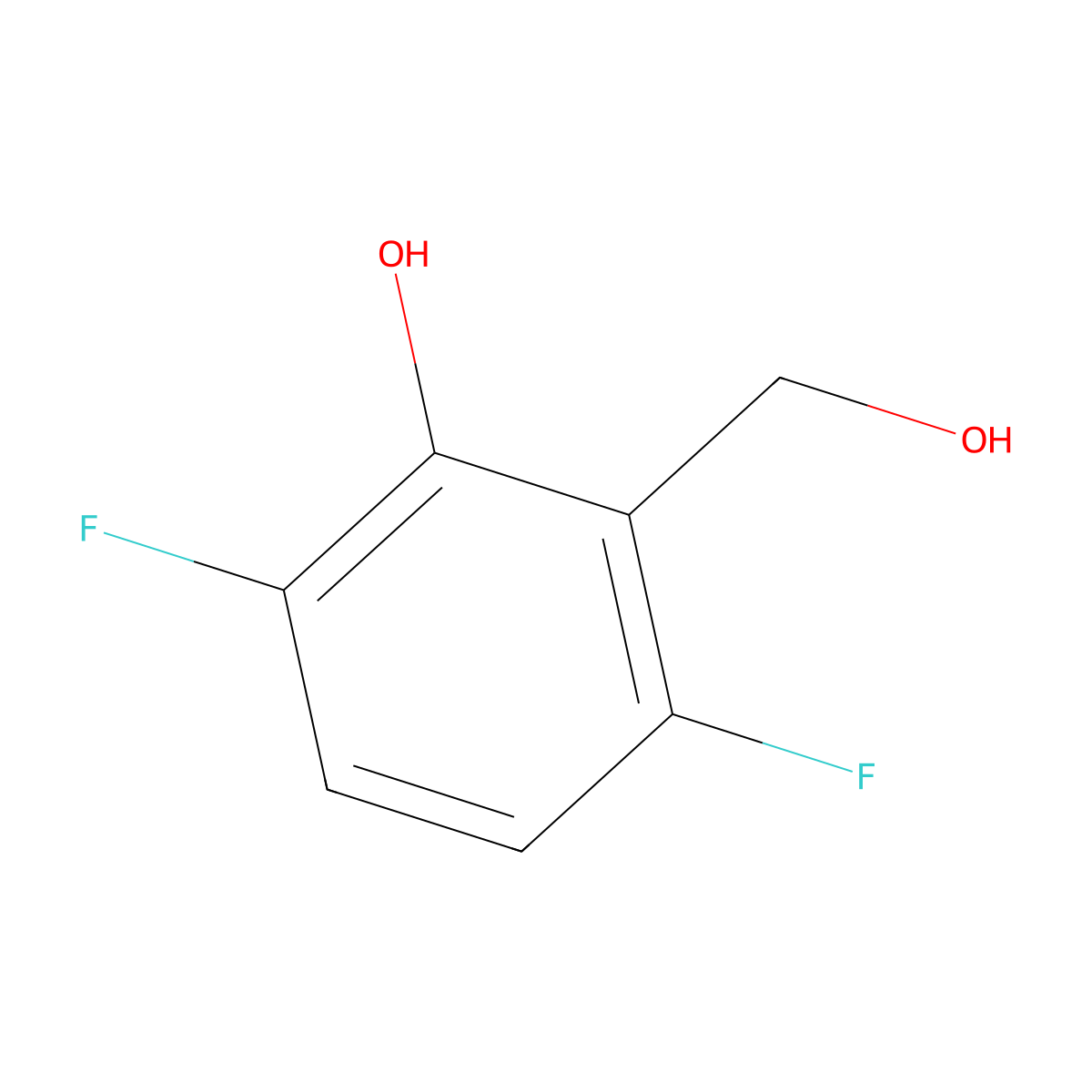 3,6-Difluoro-2-(hydroxymethyl)phenol molecular structure, CAS 1244949-79-8