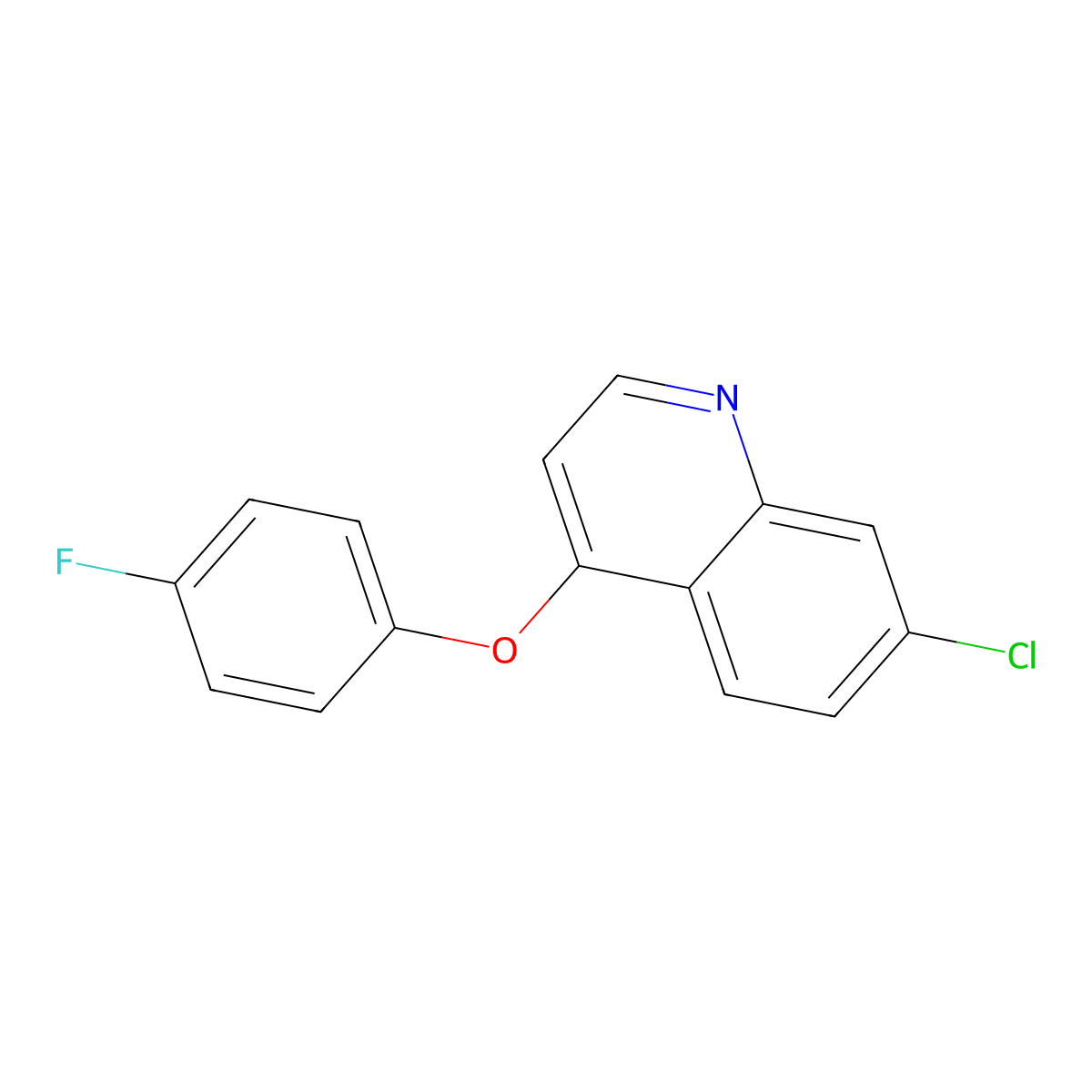 7-Chloro-4-(4-fluorophenoxy)quinoline molecular structure, CAS 124495-00-7