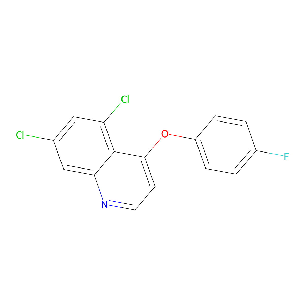 Quinoxyfen molecular structure, CAS 124495-18-7