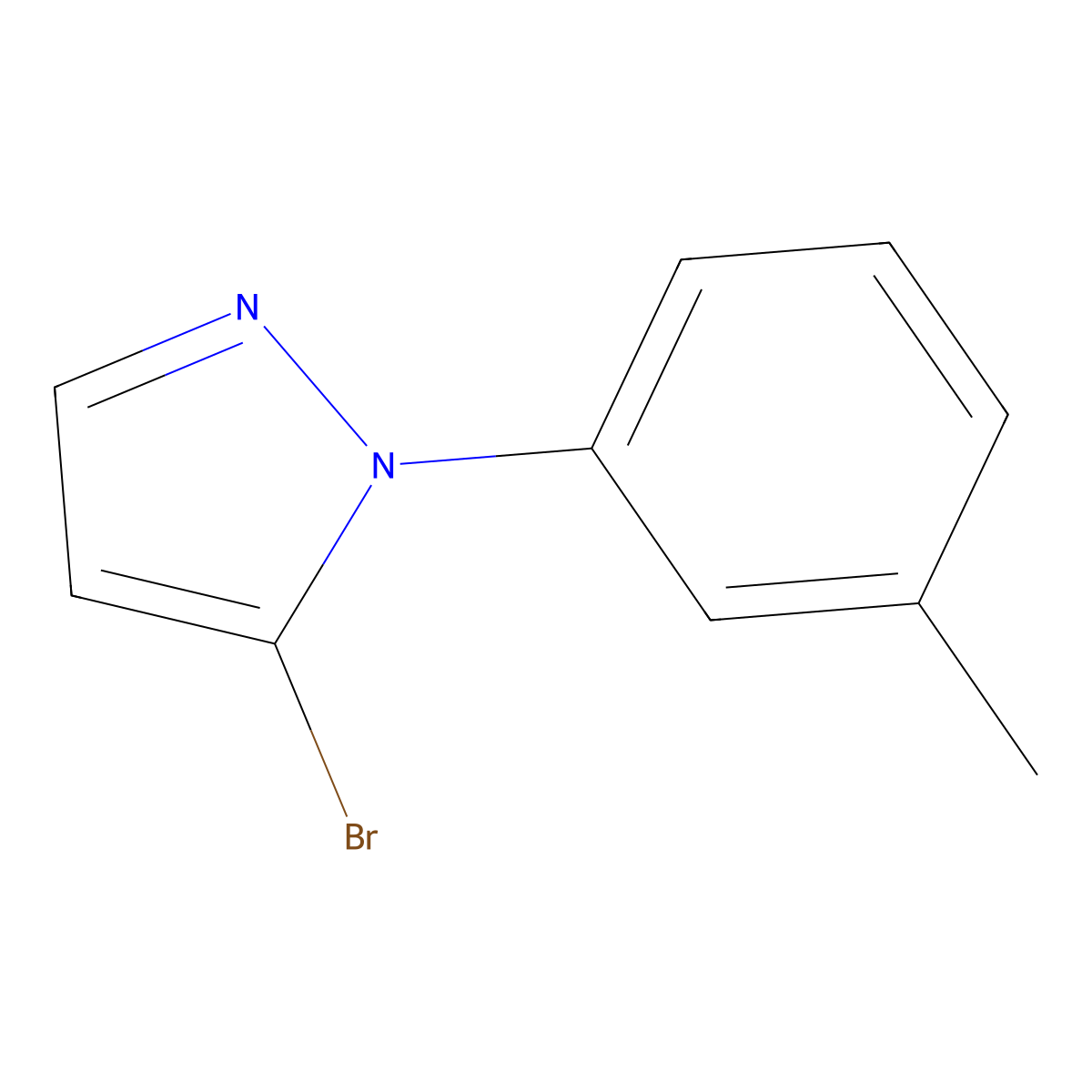5-Bromo-1-(3-methylphenyl)-1H-pyrazole molecular structure, CAS 1244980-03-7
