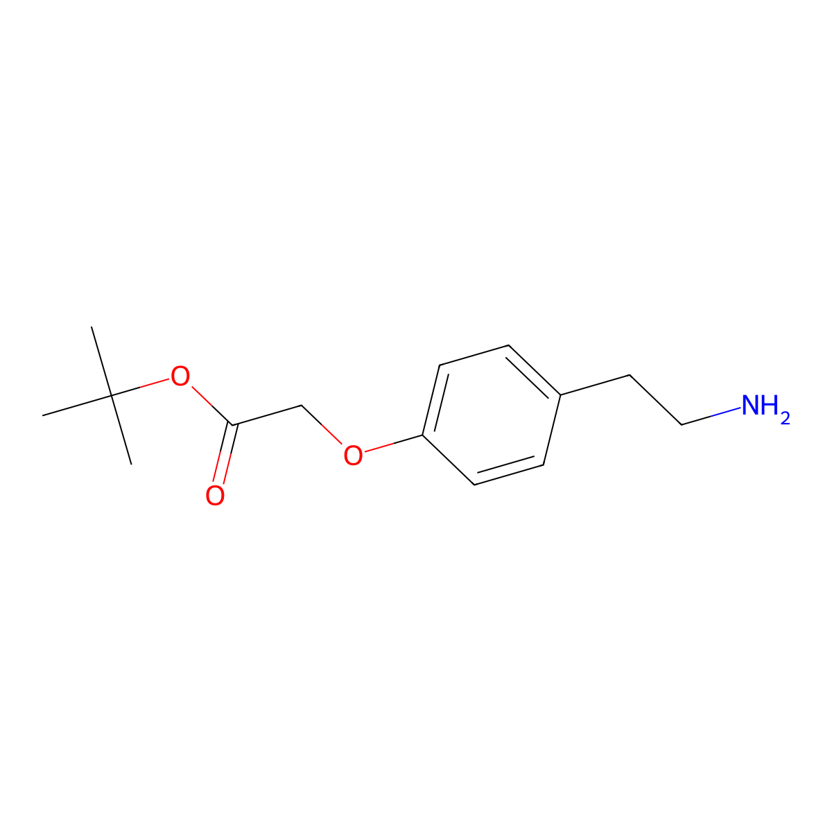 Tert-butyl [4-(2-amino-ethyl)-phenoxy]-acetate molecular structure, CAS 124499-19-0