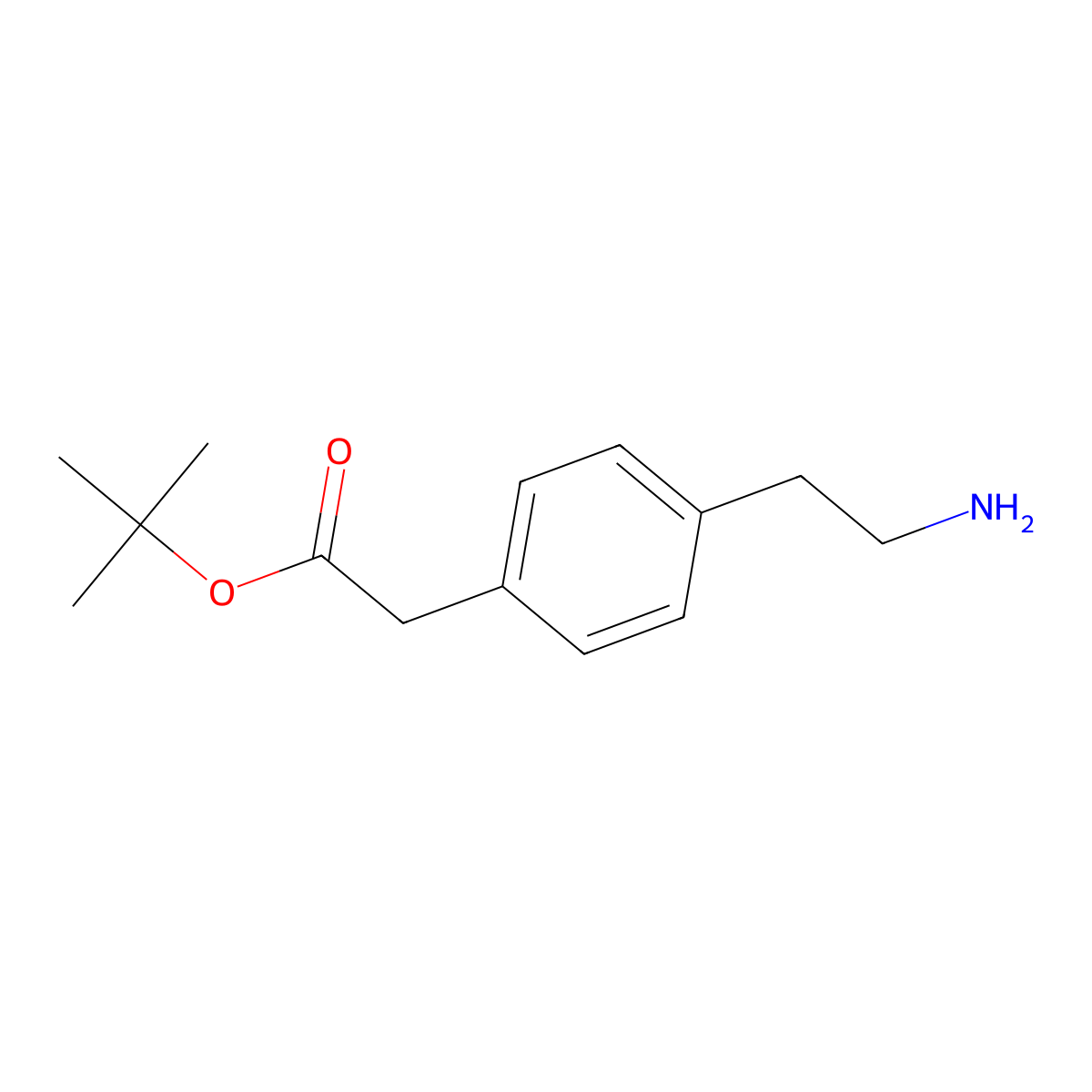 tert-Butyl 2-(4-(2-aminoethyl)phenyl)acetate molecular structure, CAS 124499-20-3