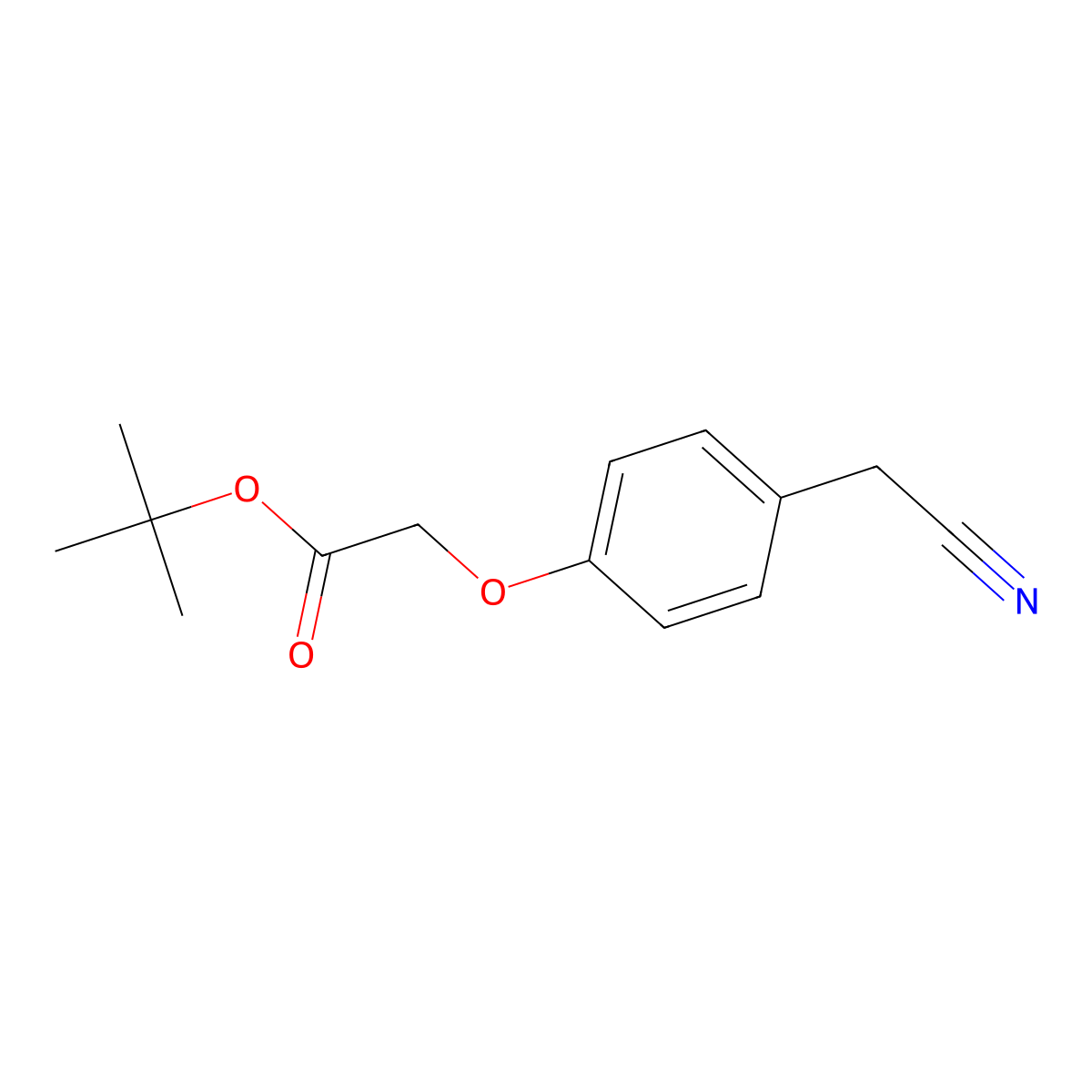 tert-Butyl 2-[4-(cyanomethyl)phenoxy]acetate molecular structure, CAS 124499-21-4