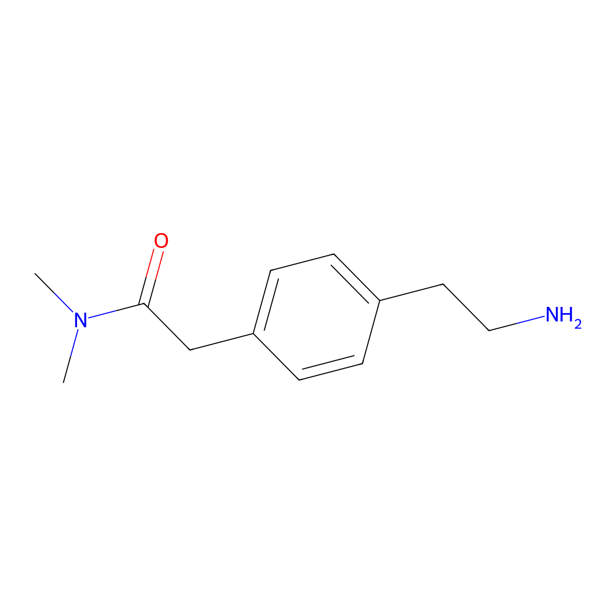 4-(2-Aminoethyl)-N,N-dimethylbenzeneacetamide molecular structure, CAS 124499-22-5