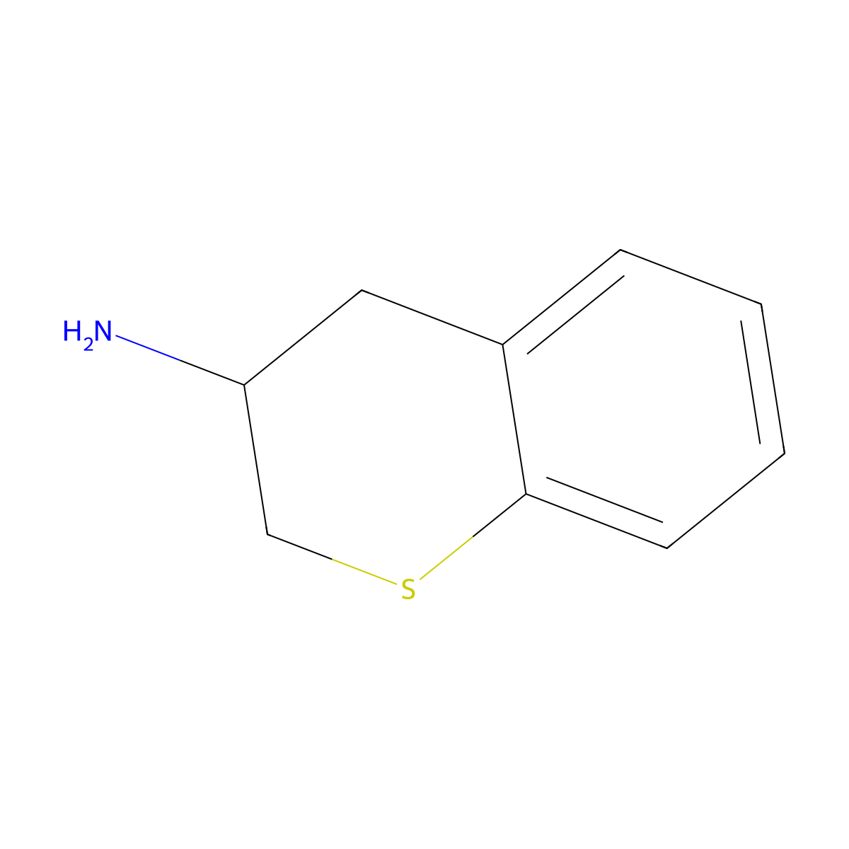 Thiochroman-3-ylamine molecular structure, CAS 124499-23-6