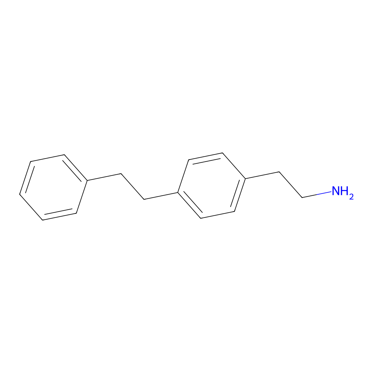 2-(4-Phenethyl-phenyl)-ethylamine molecular structure, CAS 124499-29-2