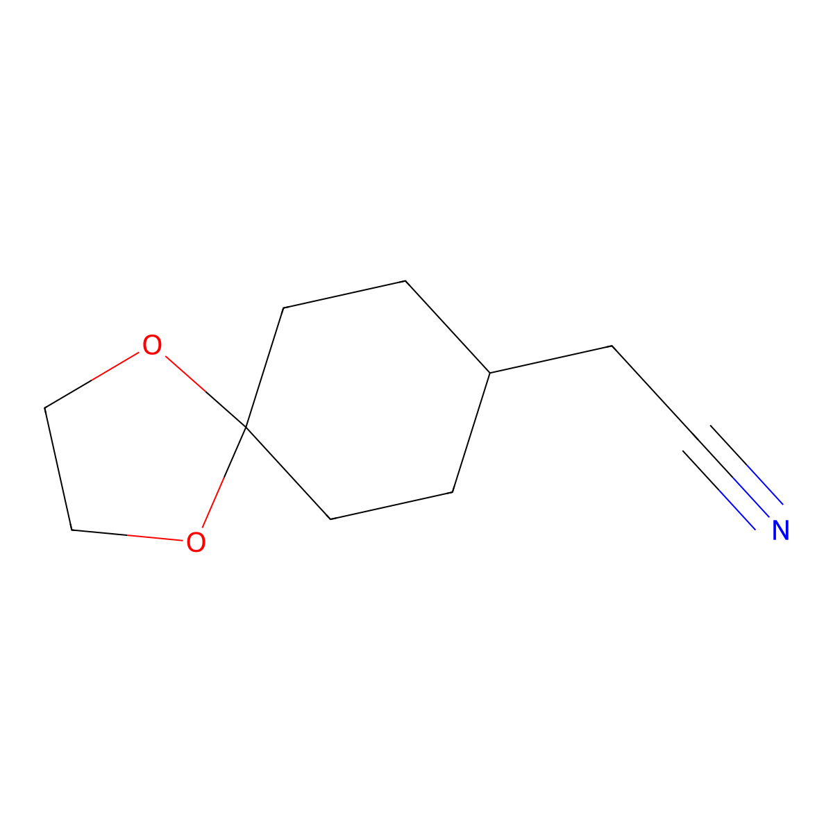1,4-Dioxaspiro[4.5]decane-8-acetonitrile molecular structure, CAS 124499-37-2