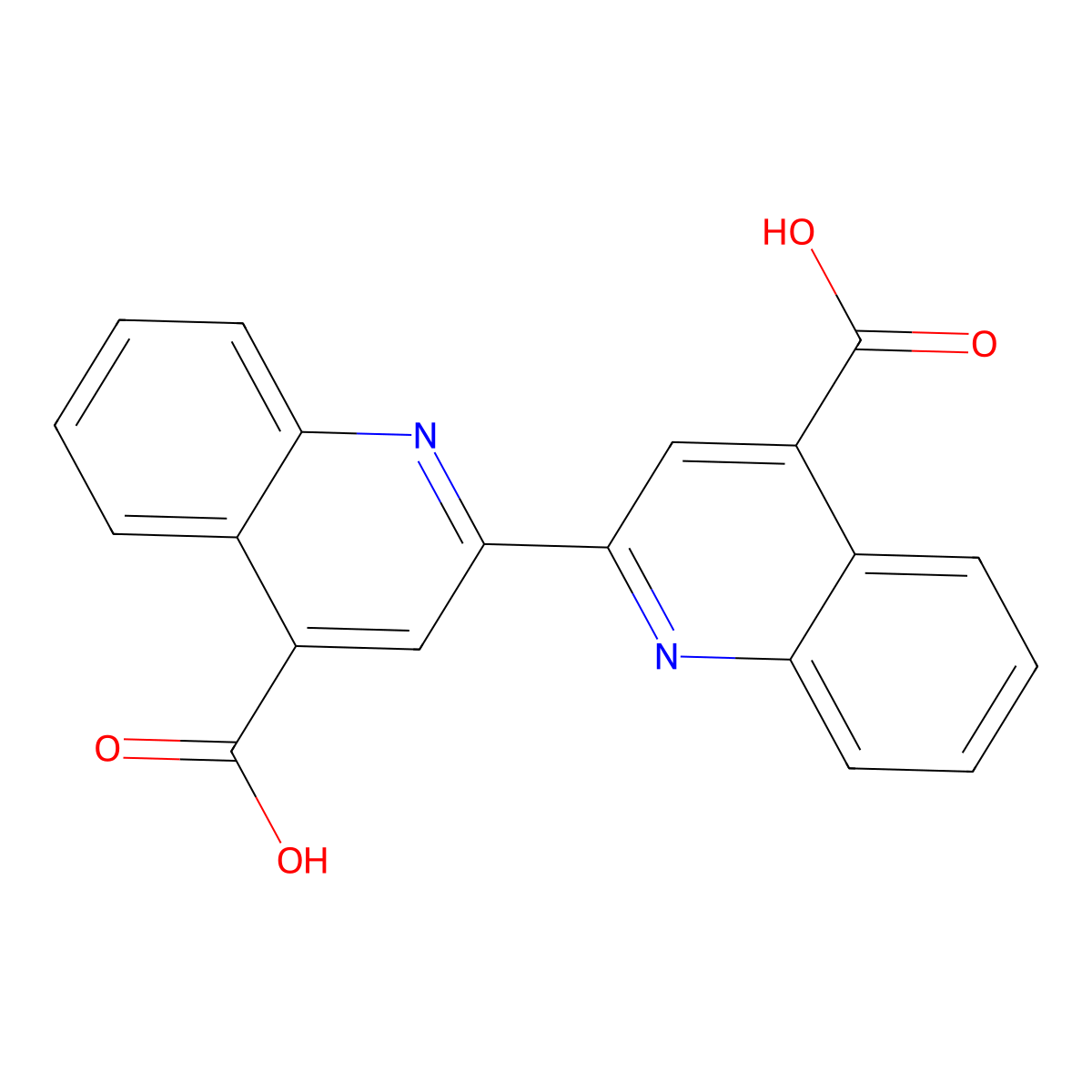 Bicinchoninic acid molecular structure, CAS 1245-13-2