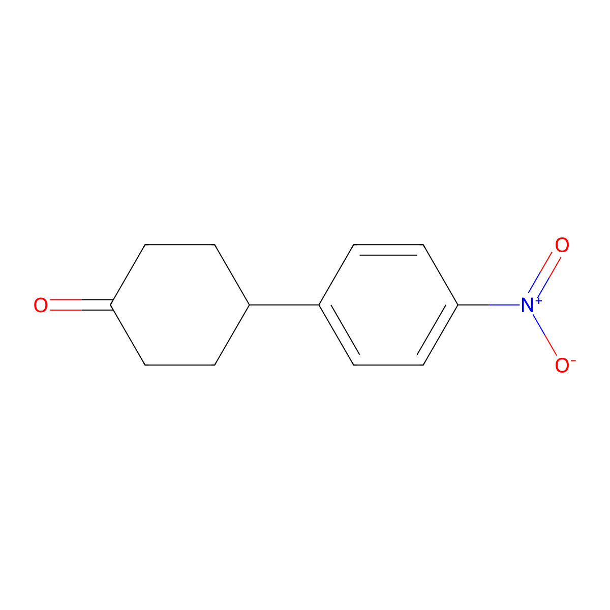 4-(4-Nitrophenyl)cyclohexanone molecular structure, CAS 124500-60-3