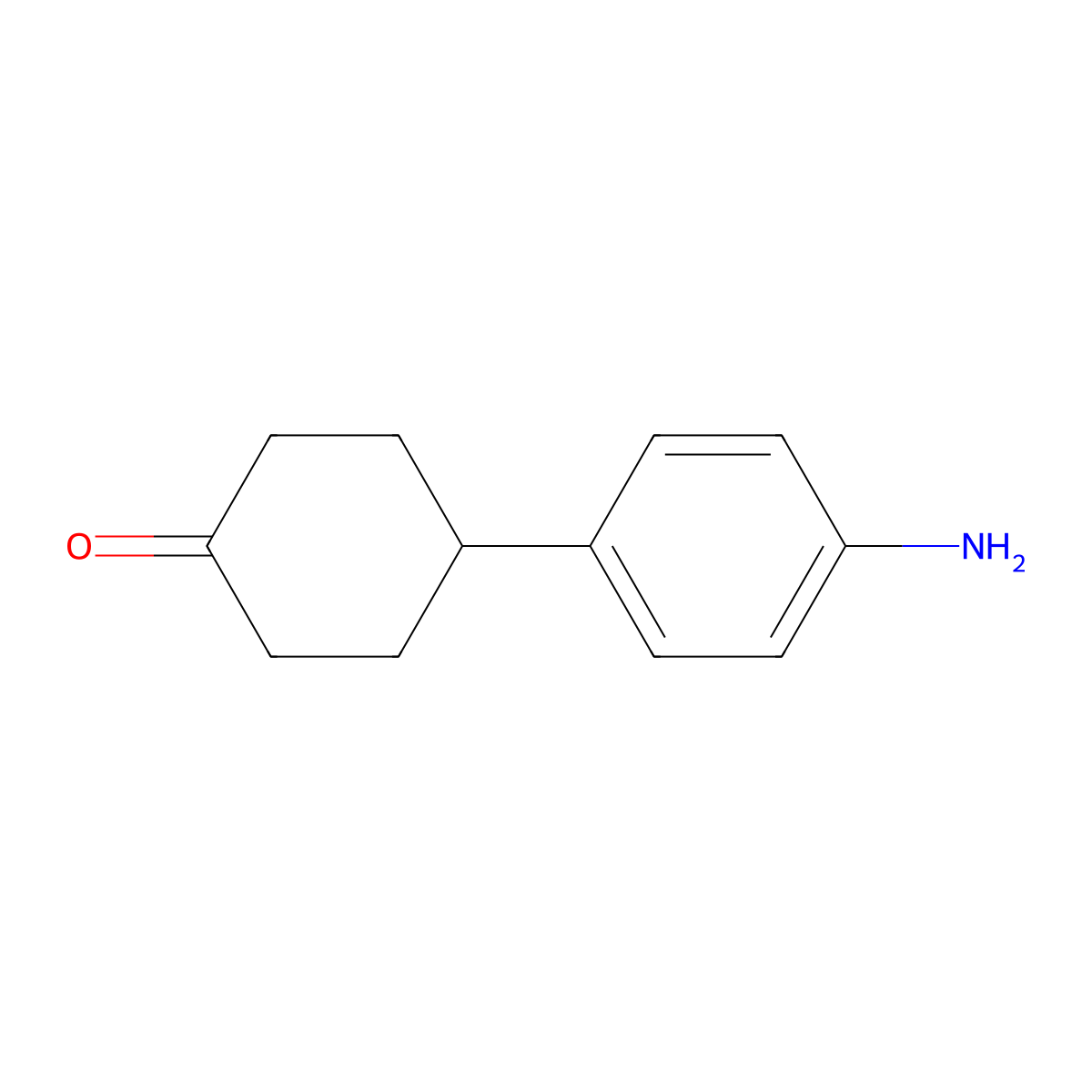 4-(4-Aminophenyl)cyclohexan-1-one molecular structure, CAS 124500-61-4