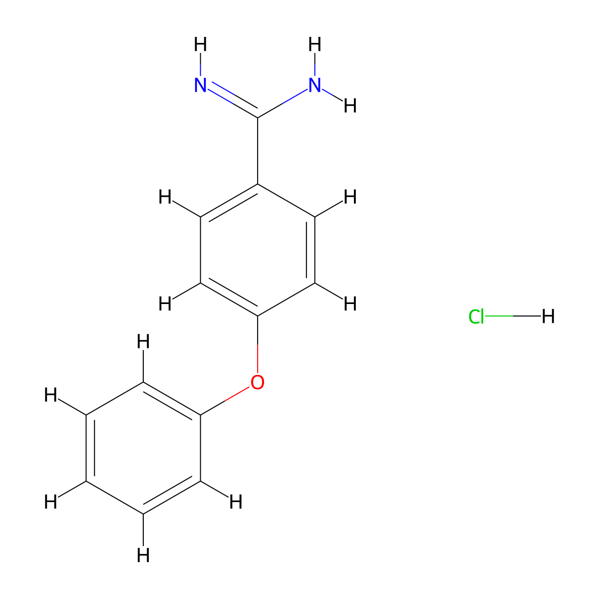 4-Phenoxybenzene-1-carboximidamide hydrochloride molecular structure, CAS 124501-08-2