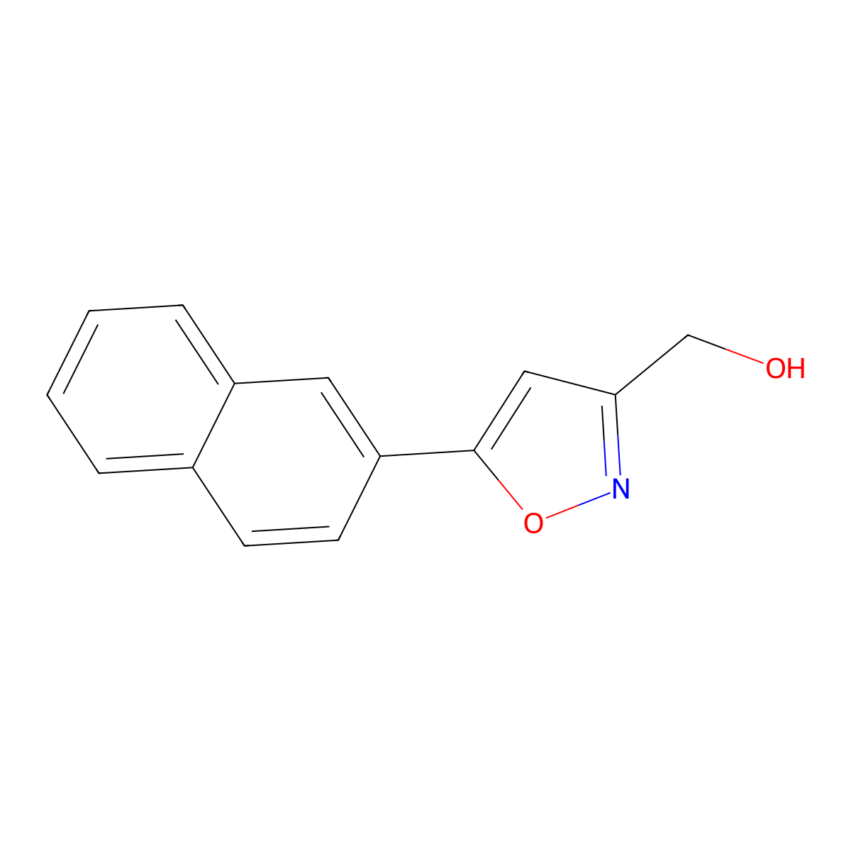 [5-(Naphthalen-2-yl)-1,2-oxazol-3-yl]methanol molecular structure, CAS 1245031-44-0