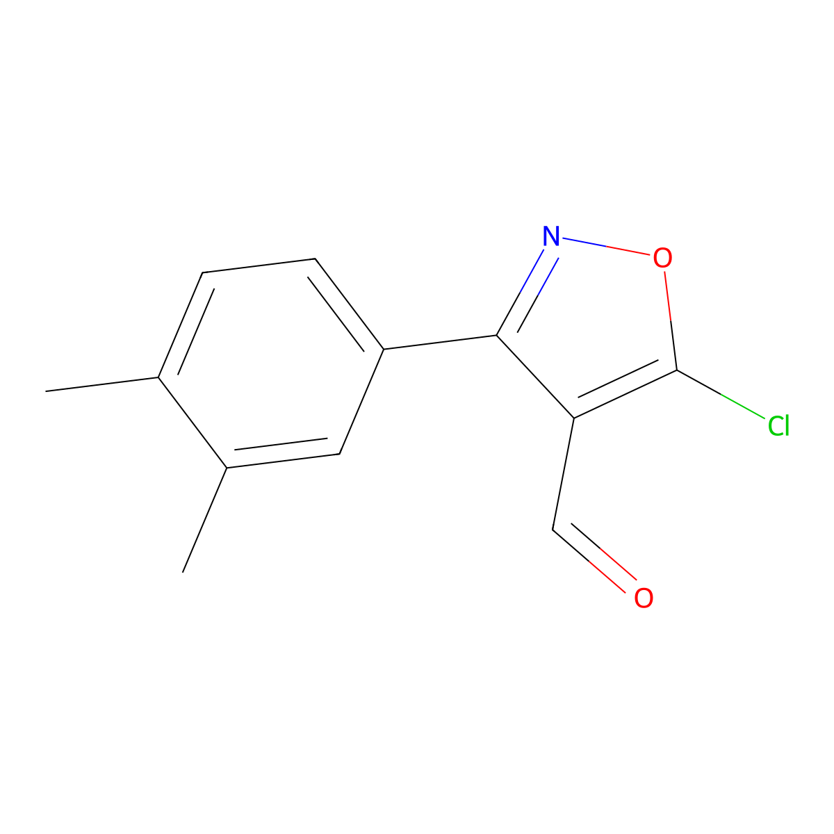 5-Chloro-3-(3,4-dimethylphenyl)-1,2-oxazole-4-carbaldehyde molecular structure, CAS 1245032-24-9