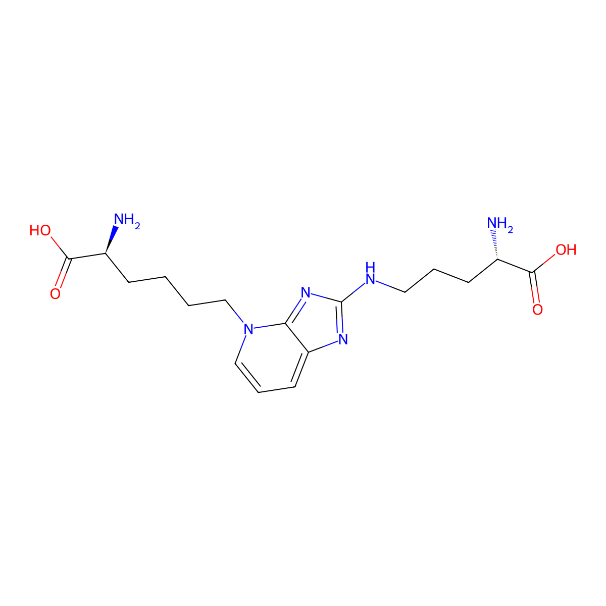 Pentosidine molecular structure, CAS 124505-87-9