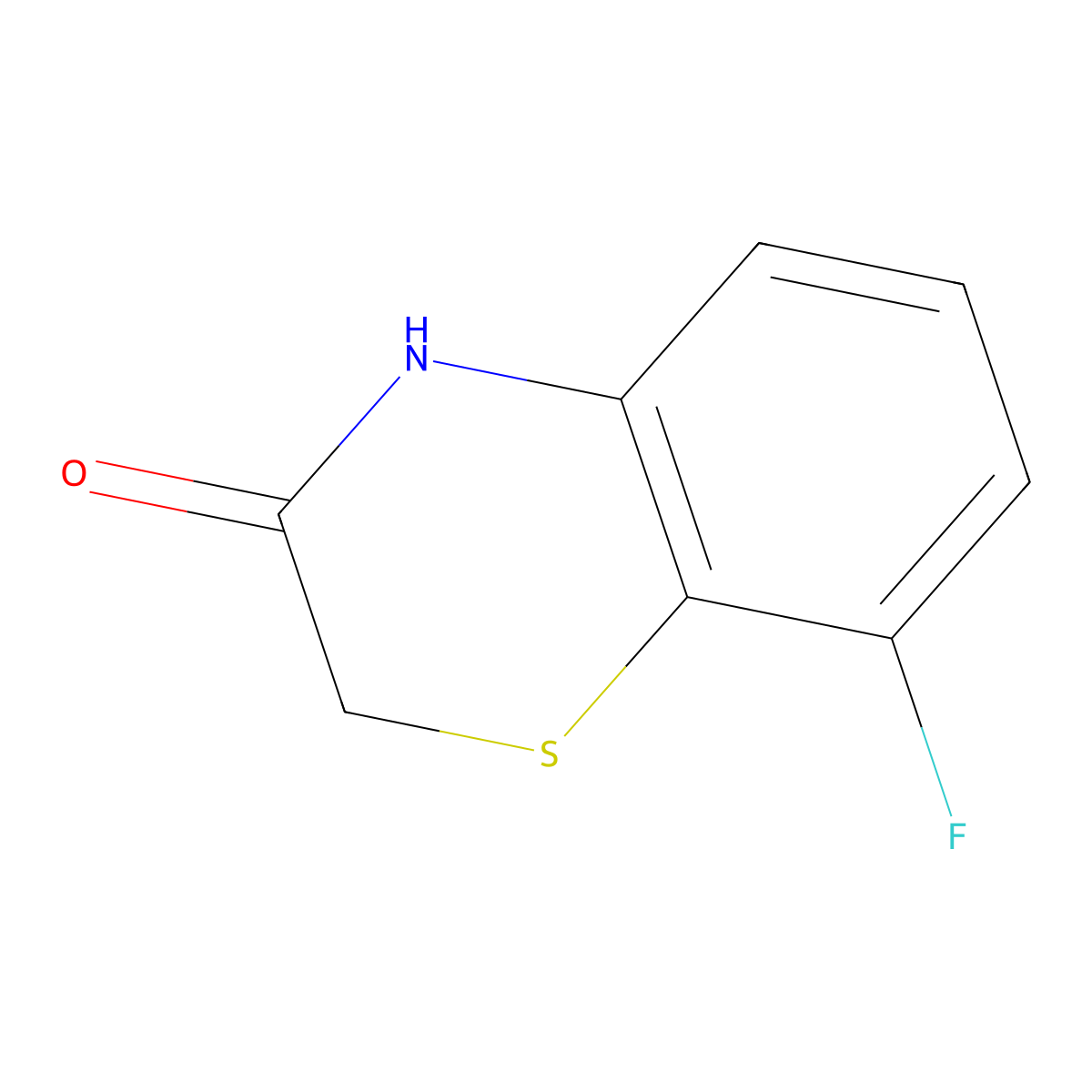 8-fluoro-2H-benzo[b][1,4]thiazin-3(4H)-one molecular structure, CAS 1245099-47-1