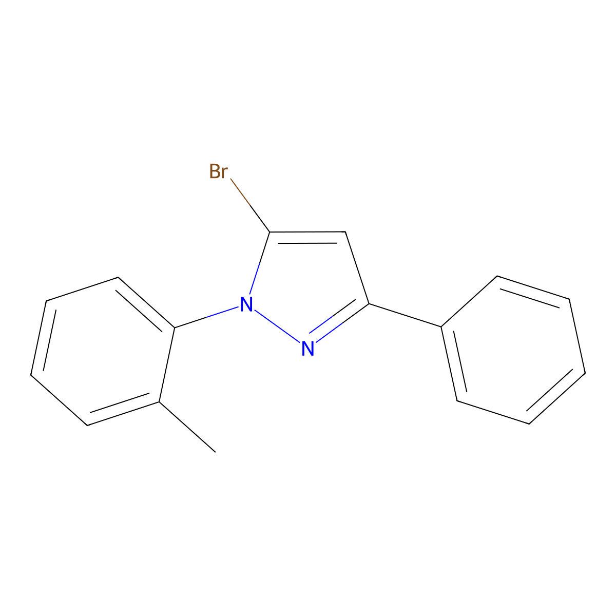 5-Bromo-3-phenyl-1-(o-tolyl)-1H-pyrazole molecular structure, CAS 1245126-36-6