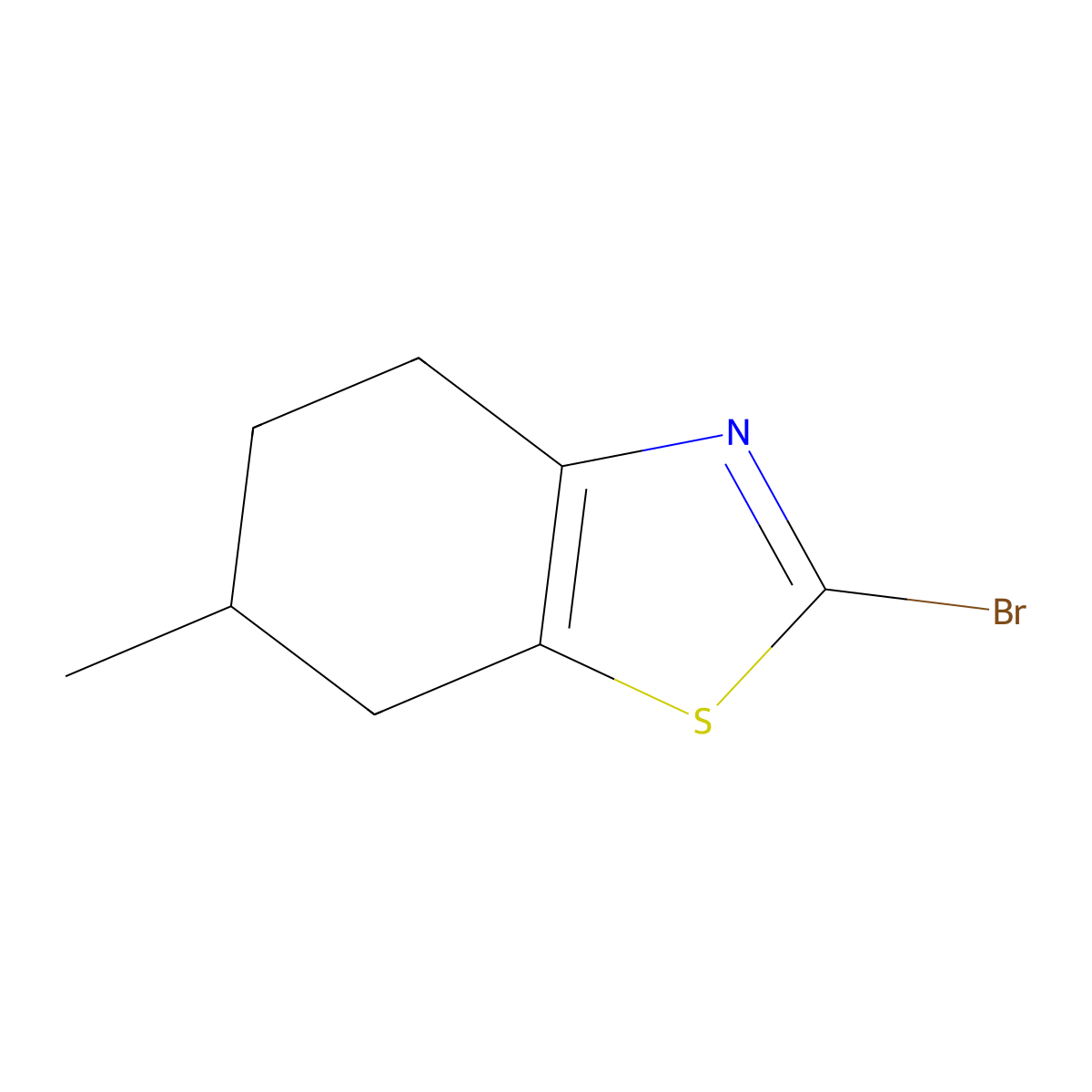 2-Bromo-6-methyl-4,5,6,7-tetrahydro-1,3-benzothiazole molecular structure, CAS 1245128-31-7