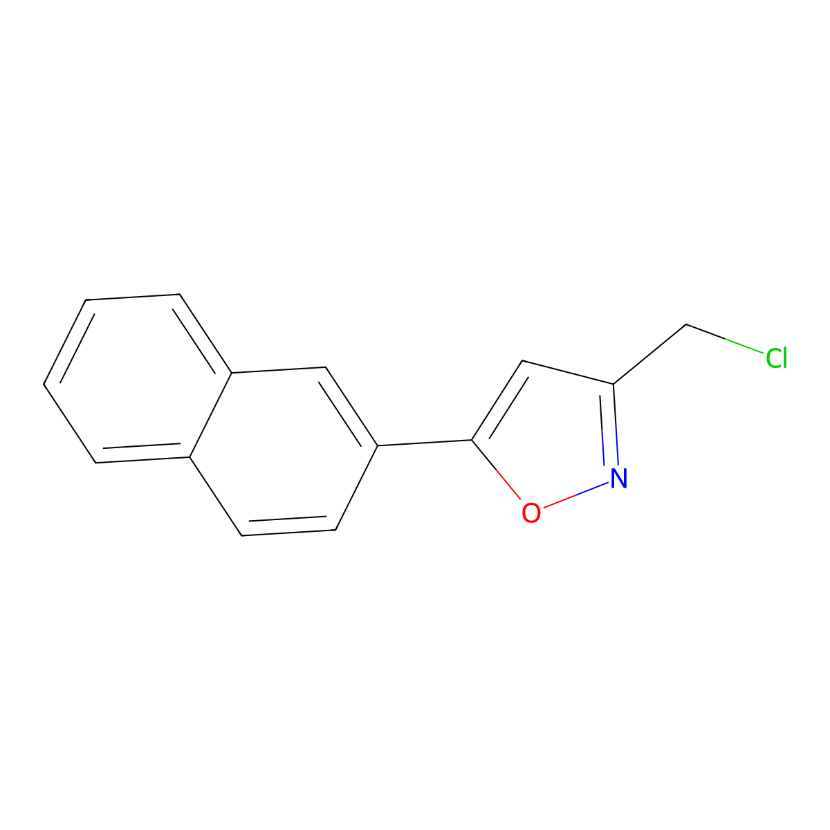 3-(Chloromethyl)-5-(2-naphthalenyl)isoxazole molecular structure, CAS 1245131-14-9