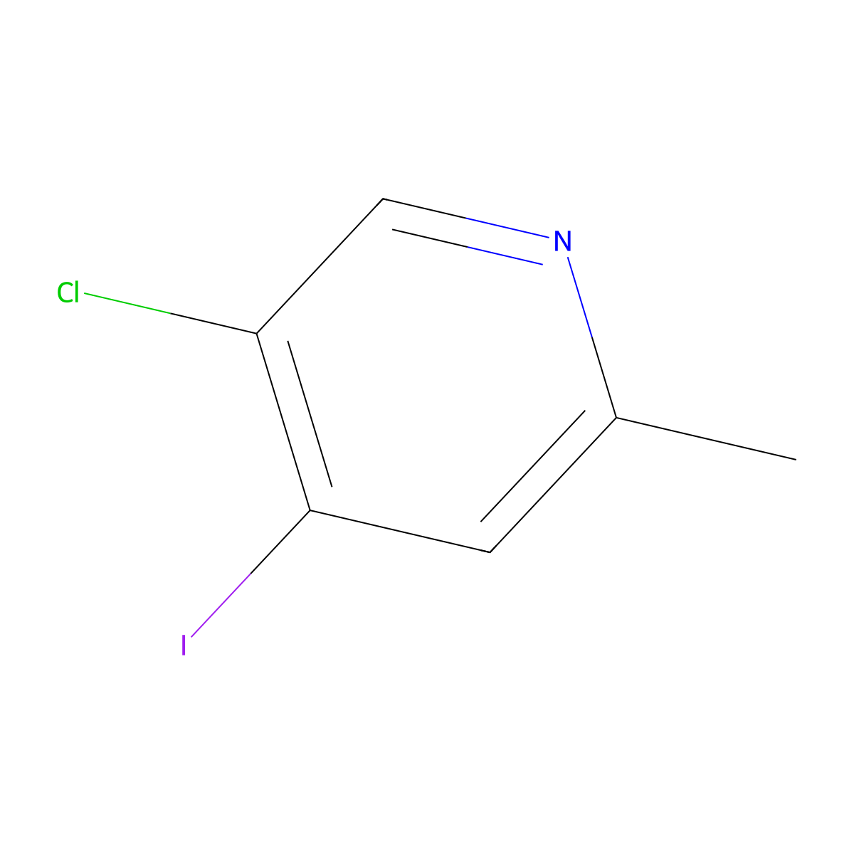 5-Chloro-4-iodo-2-methylpyridine molecular structure, CAS 1245134-39-7