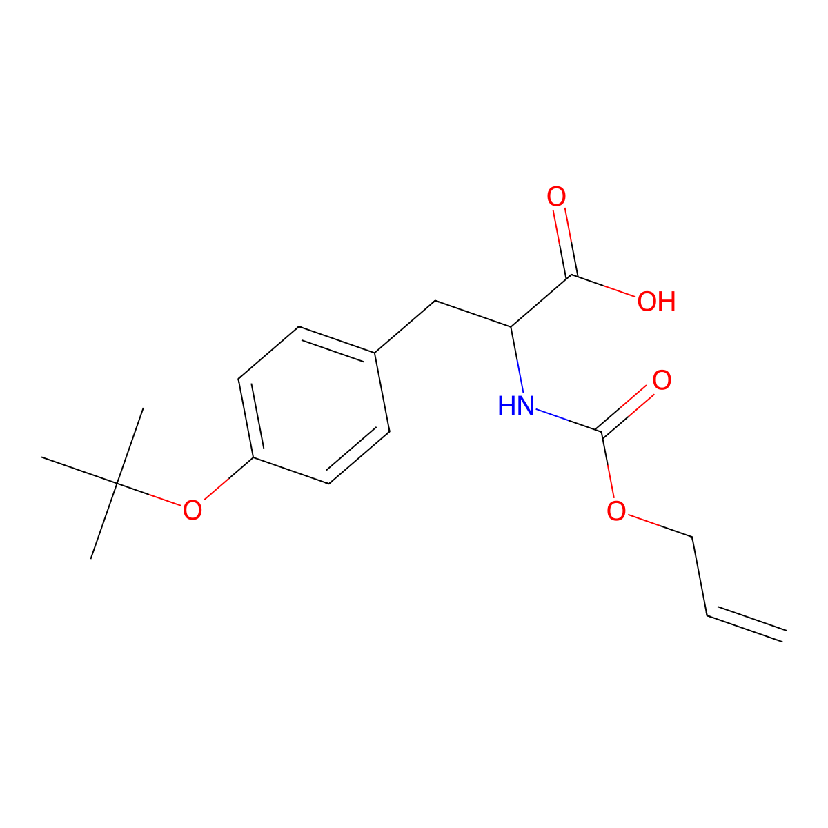 (2S)-3-[4-(Tert-butoxy)phenyl]-2-{[(prop-2-EN-1-yloxy)carbonyl]amino}propanoic acid molecular structure, CAS 1245141-31-4