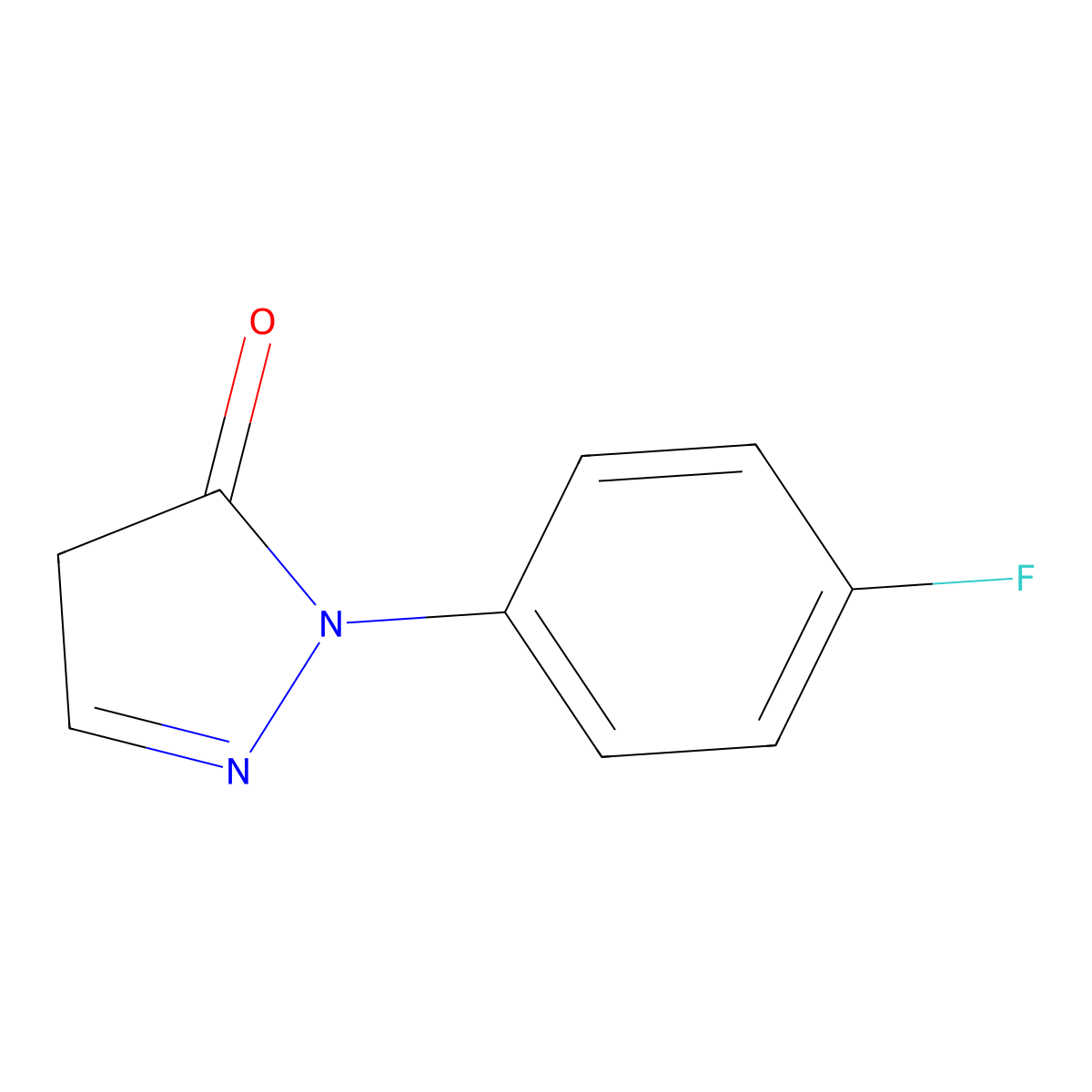 1-(4-fluorophenyl)-4,5-dihydro-1H-pyrazol-5-one molecular structure, CAS 1245149-27-2