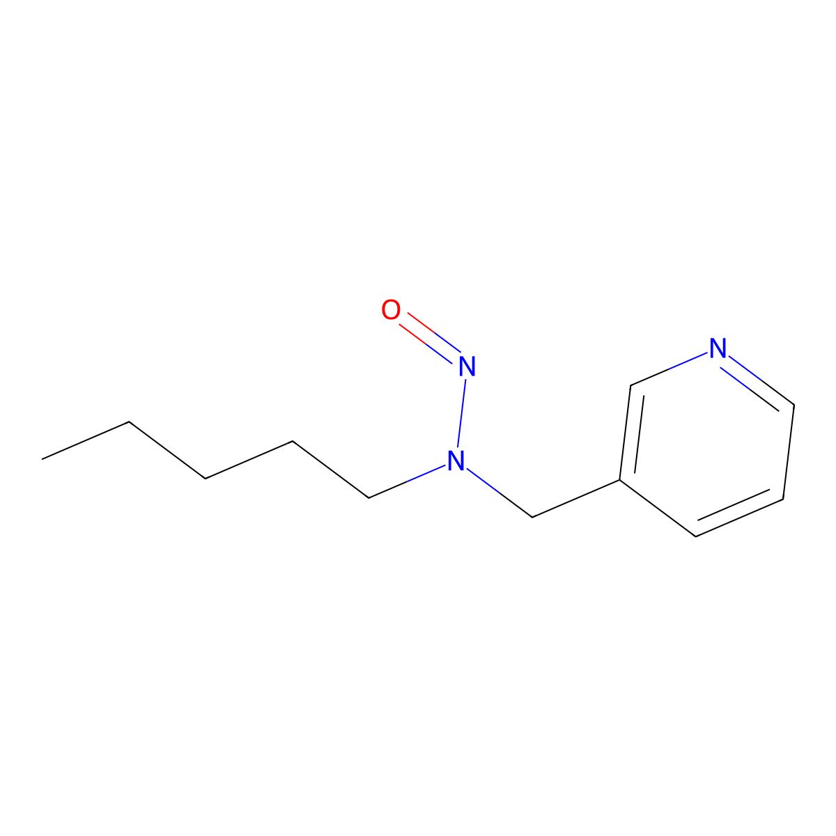 N-pentyl-N-(pyridin-3-ylmethyl)nitrous Amide molecular structure, CAS 124521-15-9