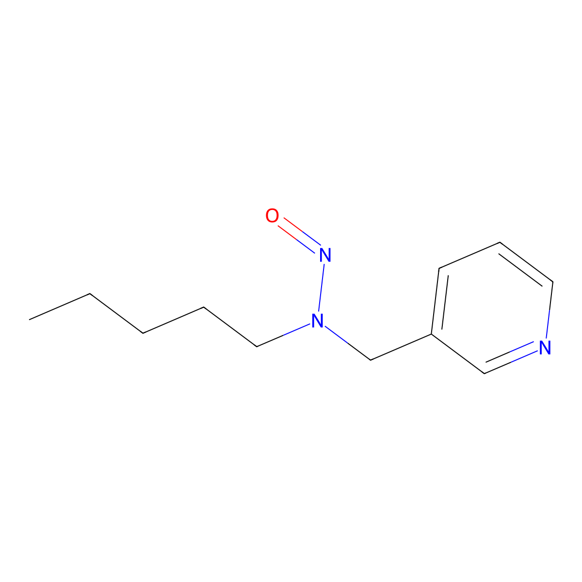 N-pentyl-N-(pyridin-3-ylmethyl)nitrous Amide molecular structure, CAS 124521-15-9