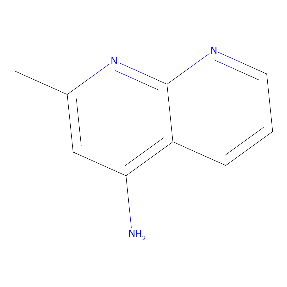 2-Methyl-1,8-naphthyridin-4-amine molecular structure, CAS 1245210-70-1