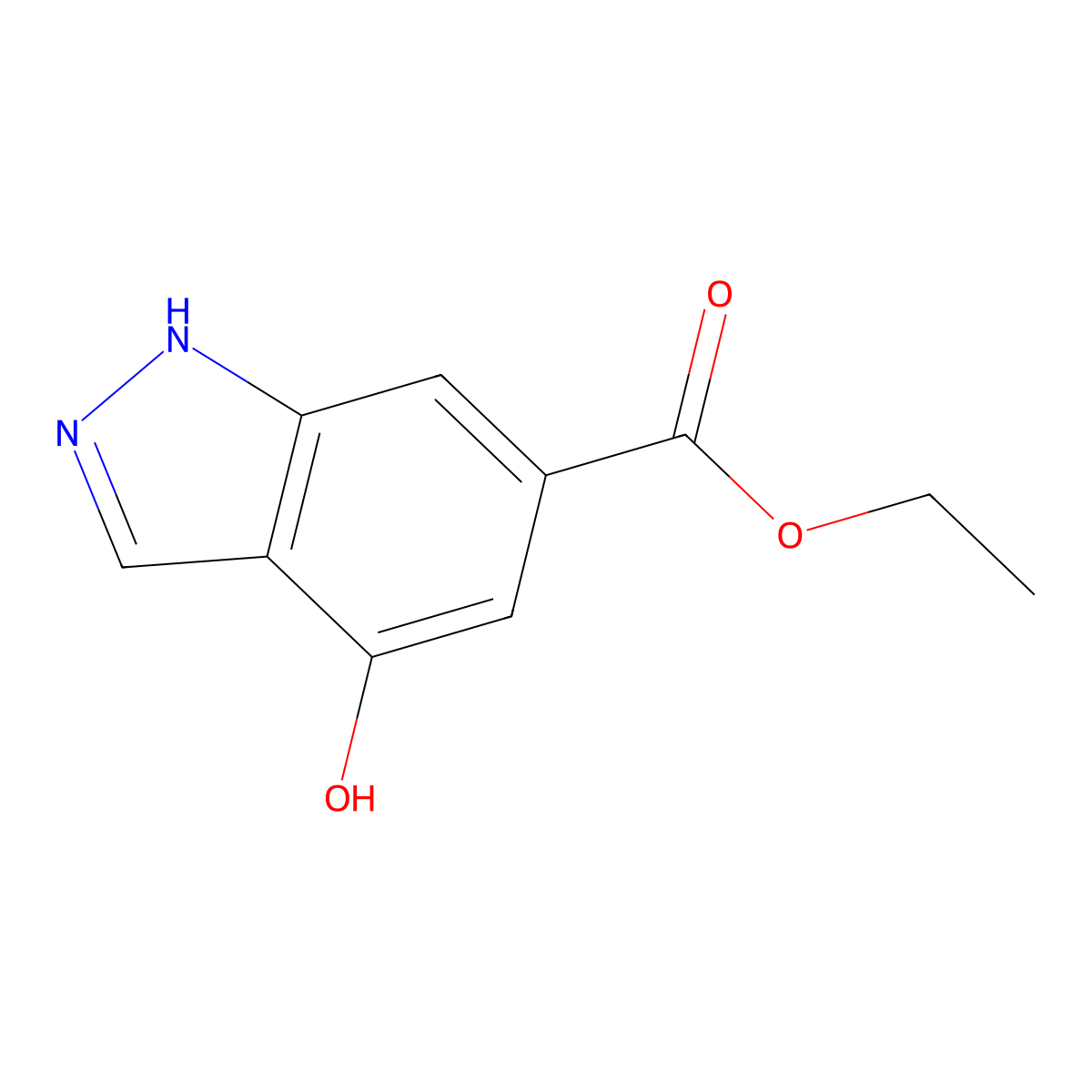 ethyl 4-hydroxy-1H-indazole-6-carboxylate molecular structure, CAS 1245215-67-1