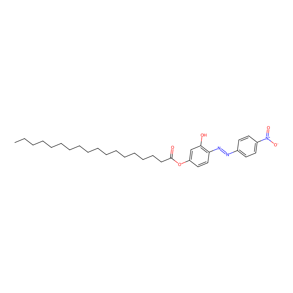 5-Octadecanoyloxy-2-(4-nitrophenylazo)phenol molecular structure, CAS 124522-01-6