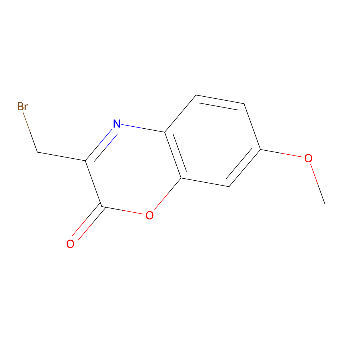 3-Bromomethy-7-methoxy-1,4-benzoxazin-2-one molecular structure, CAS 124522-09-4
