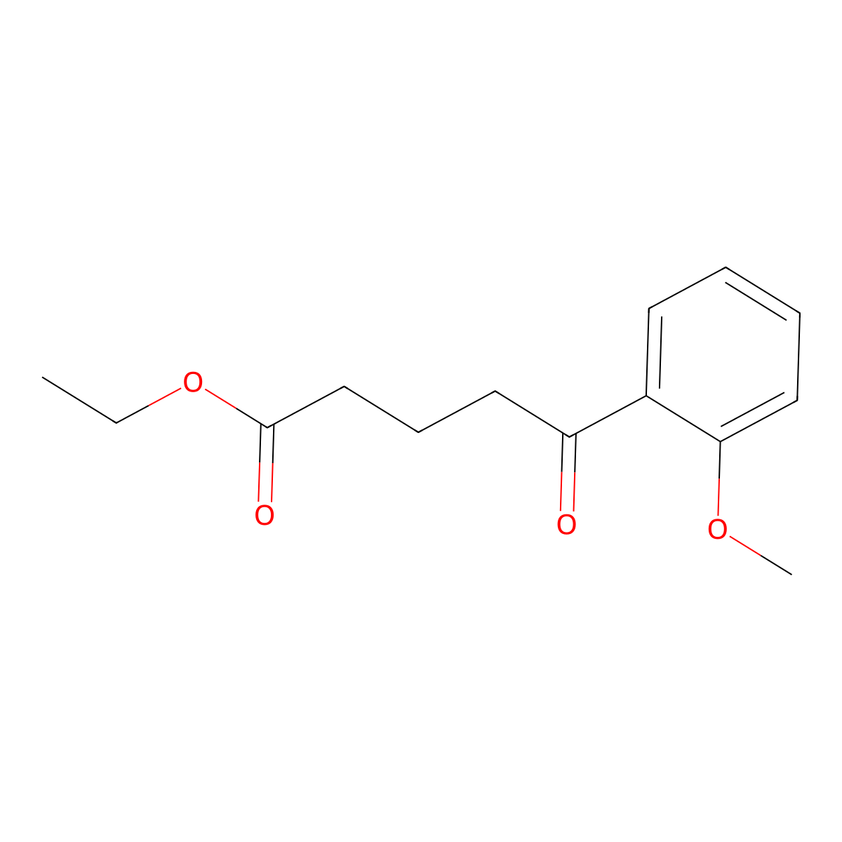 Ethyl 5-(2-methoxyphenyl)-5-oxopentanoate molecular structure, CAS 124524-69-2