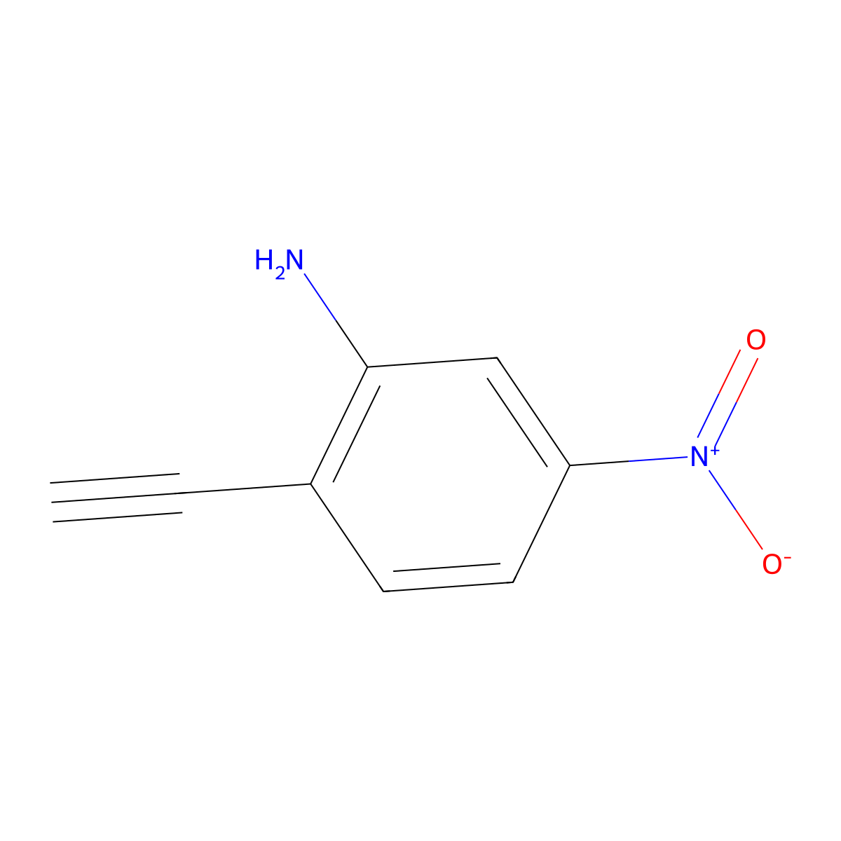 2-Ethynyl-5-nitroaniline molecular structure, CAS 1245255-75-7