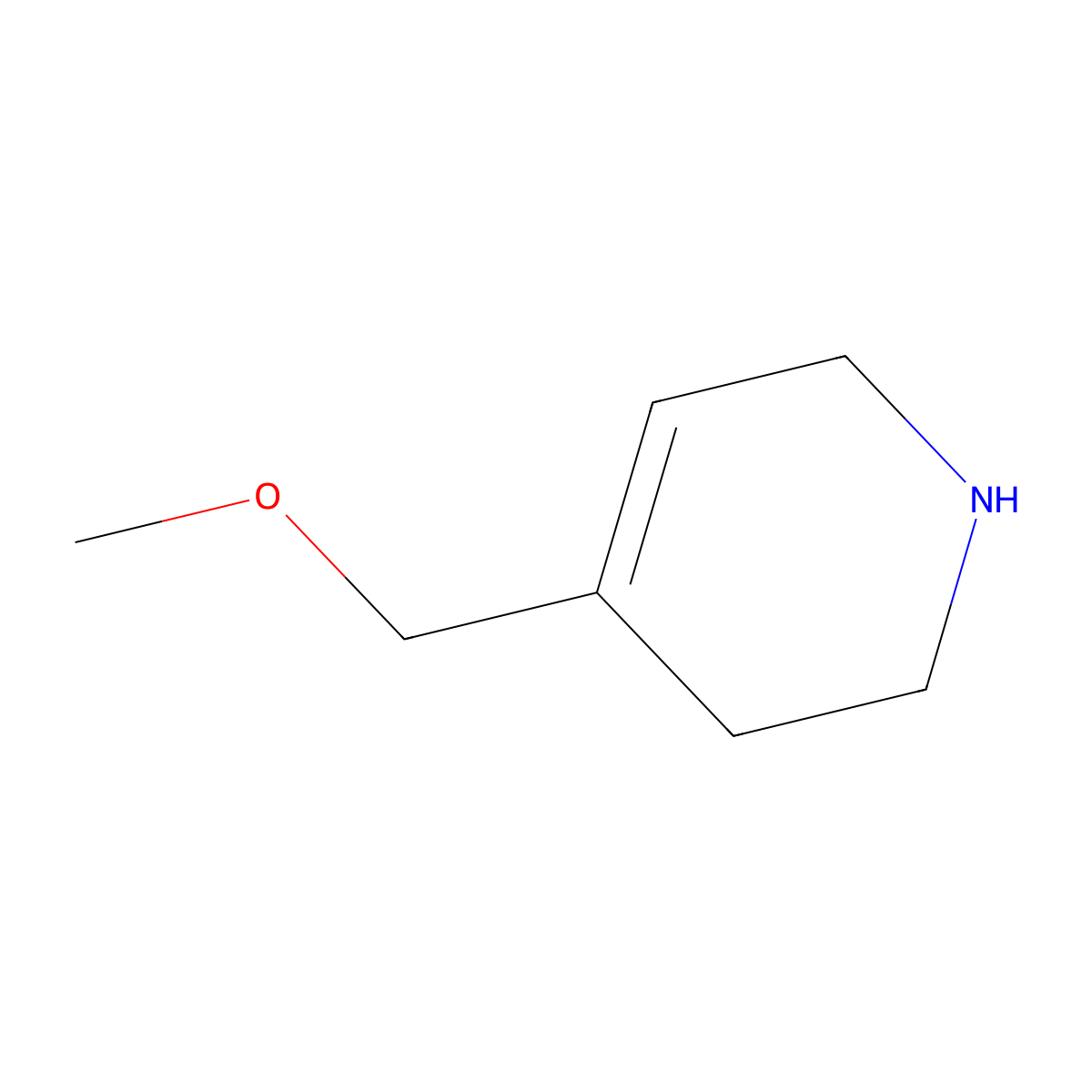 4-(Methoxymethyl)-1,2,3,6-tetrahydropyridine molecular structure, CAS 124527-97-5