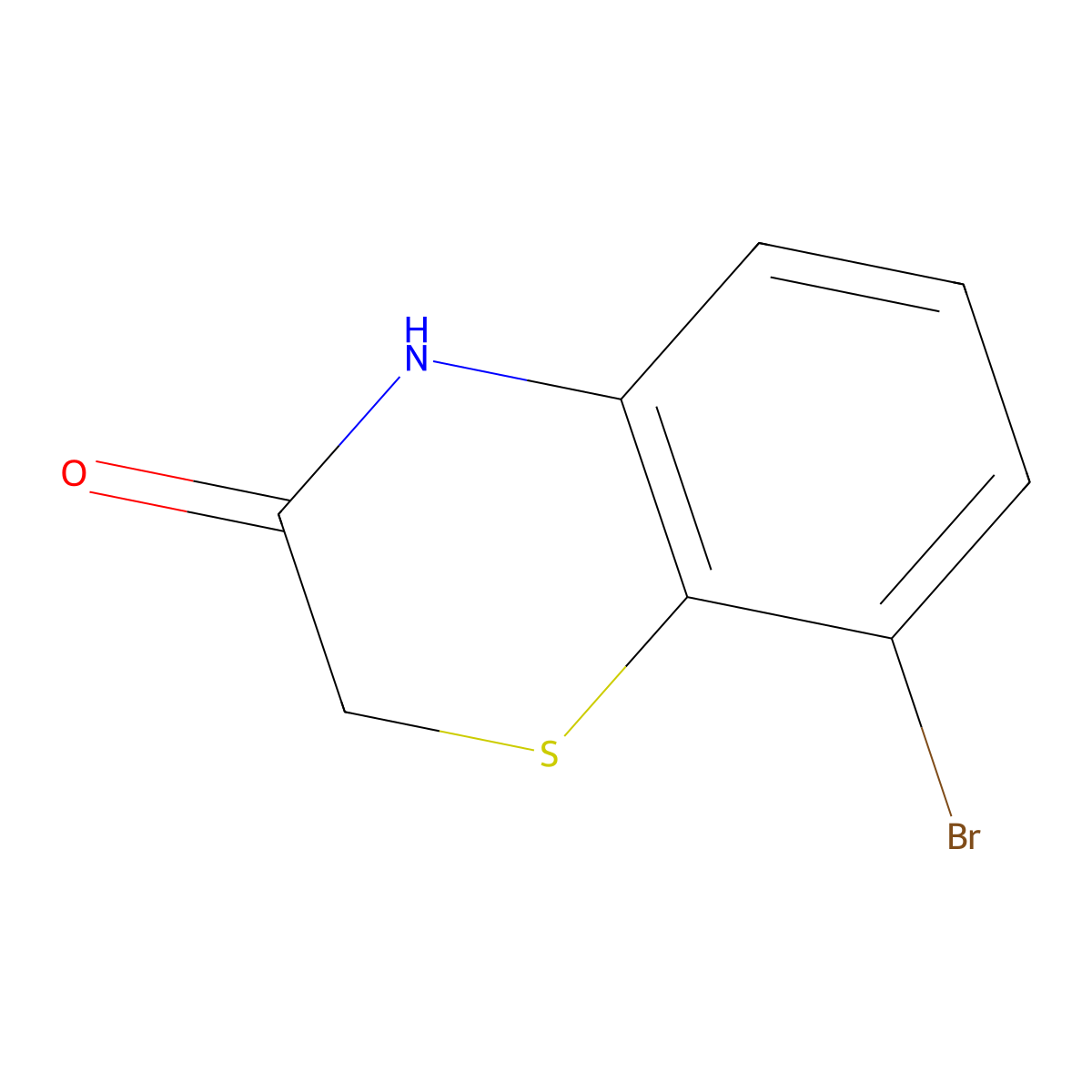 8-Bromo-2H-benzo[b][1,4]thiazin-3(4H)-one molecular structure, CAS 1245272-46-1