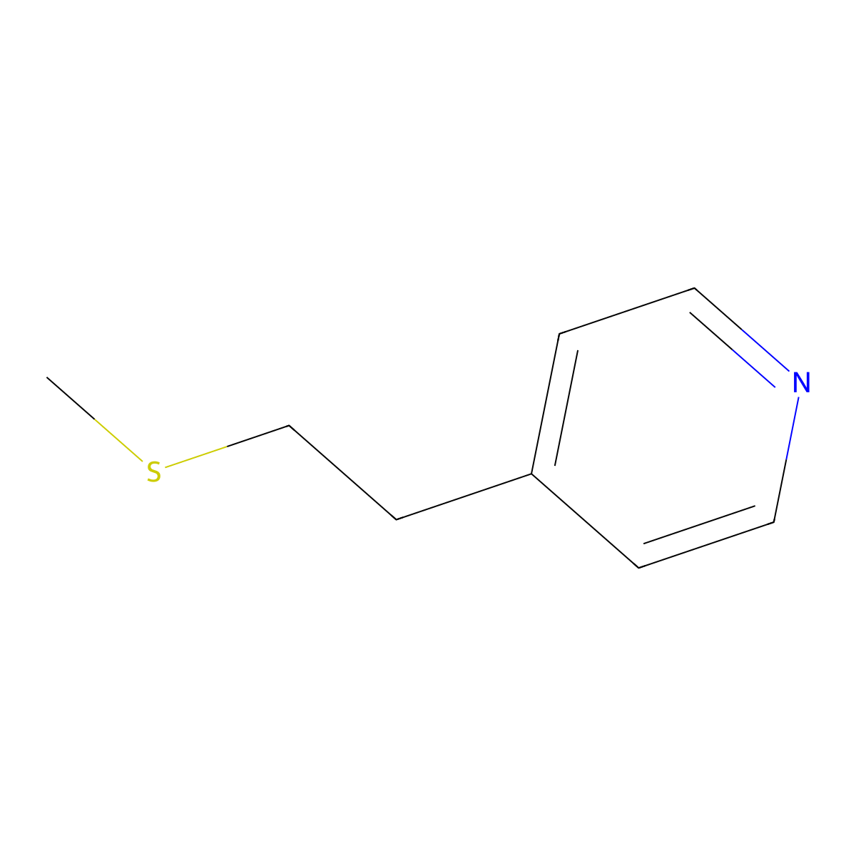 Pyridine, 4-(2-(methylthio)ethyl)- molecular structure, CAS 124528-30-9