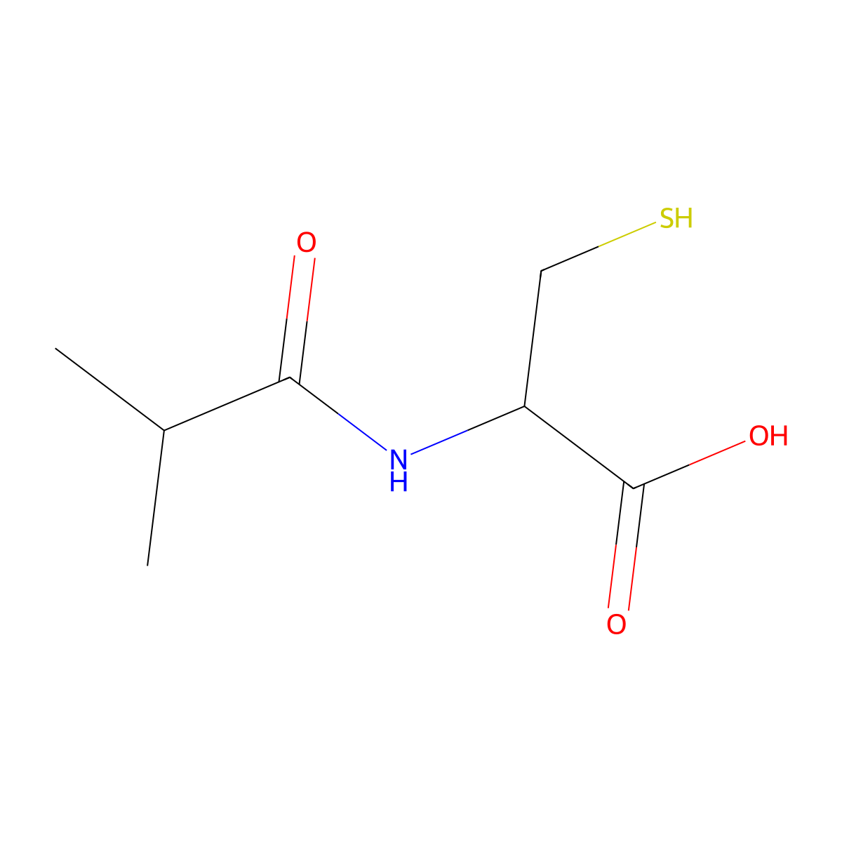 N-Isobutyryl-D-cysteine molecular structure, CAS 124529-07-3