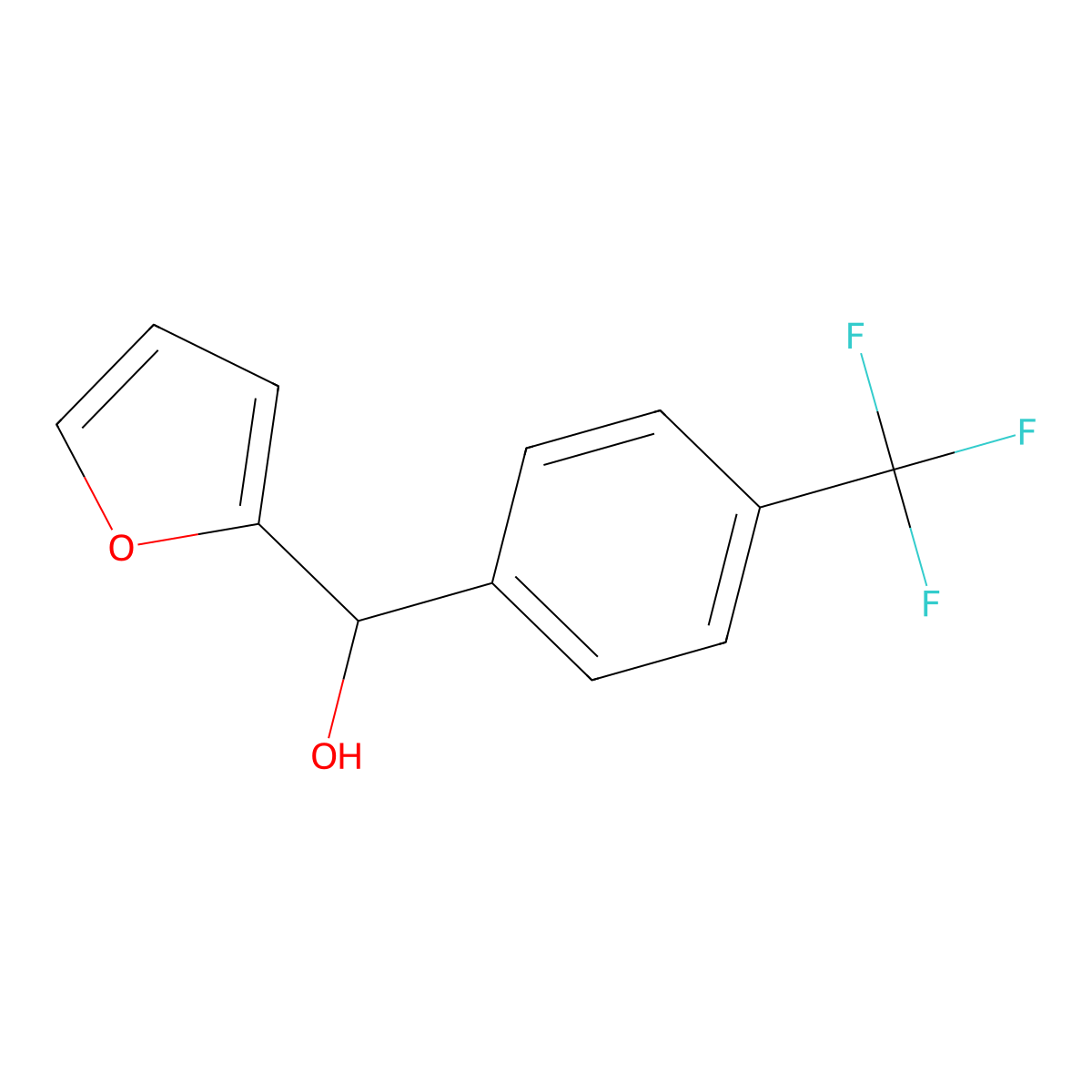 (Furan-2-yl)[4-(trifluoromethyl)phenyl]methanol molecular structure, CAS 1245321-32-7