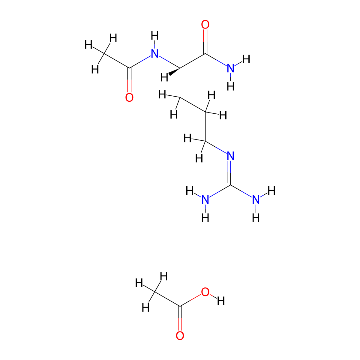 Ac-Arg-NH2 acetate molecular structure, CAS 1245401-04-0