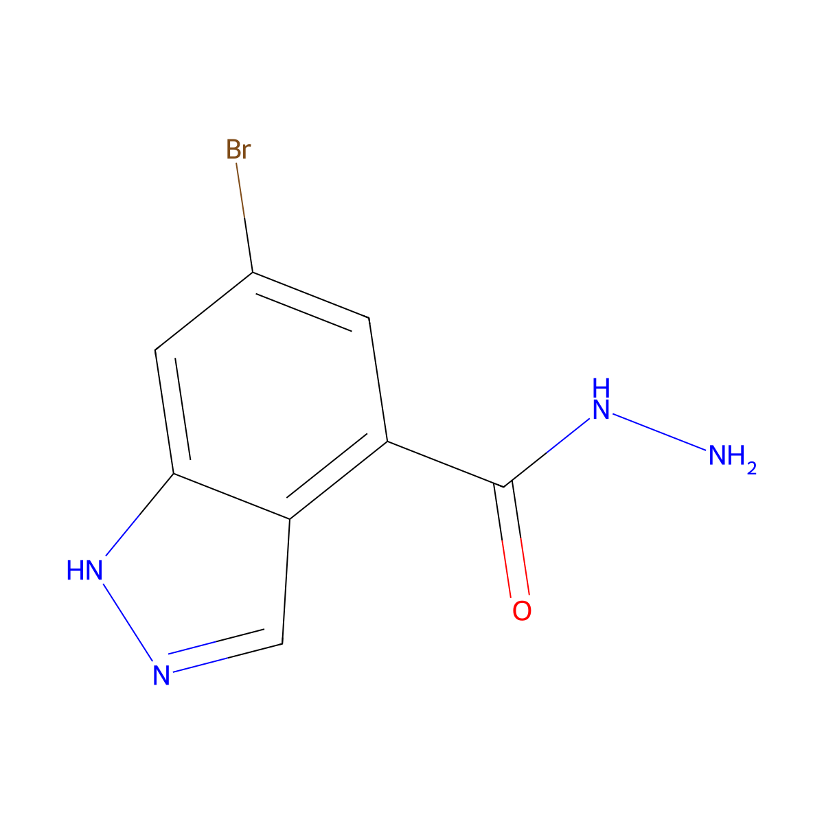 6-bromo-1H-indazole-4-carbohydrazide molecular structure, CAS 1245464-86-1